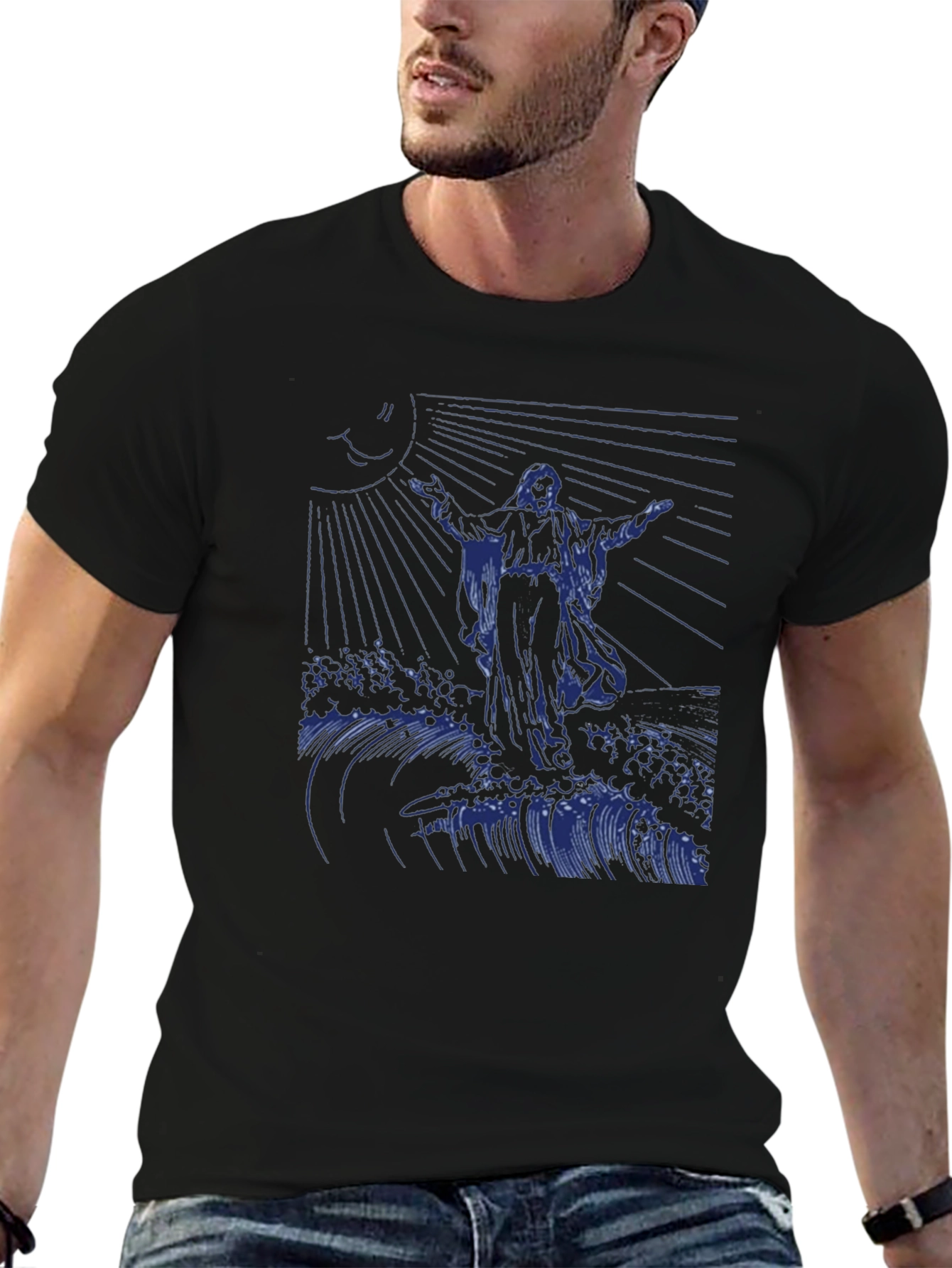 Jesus Walking on Water Graphic Tee