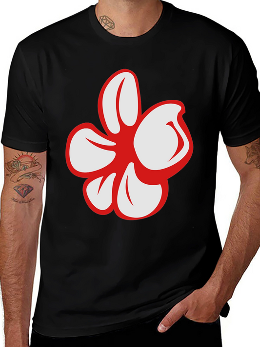 Bold Floral Graphic Black T-Shirt