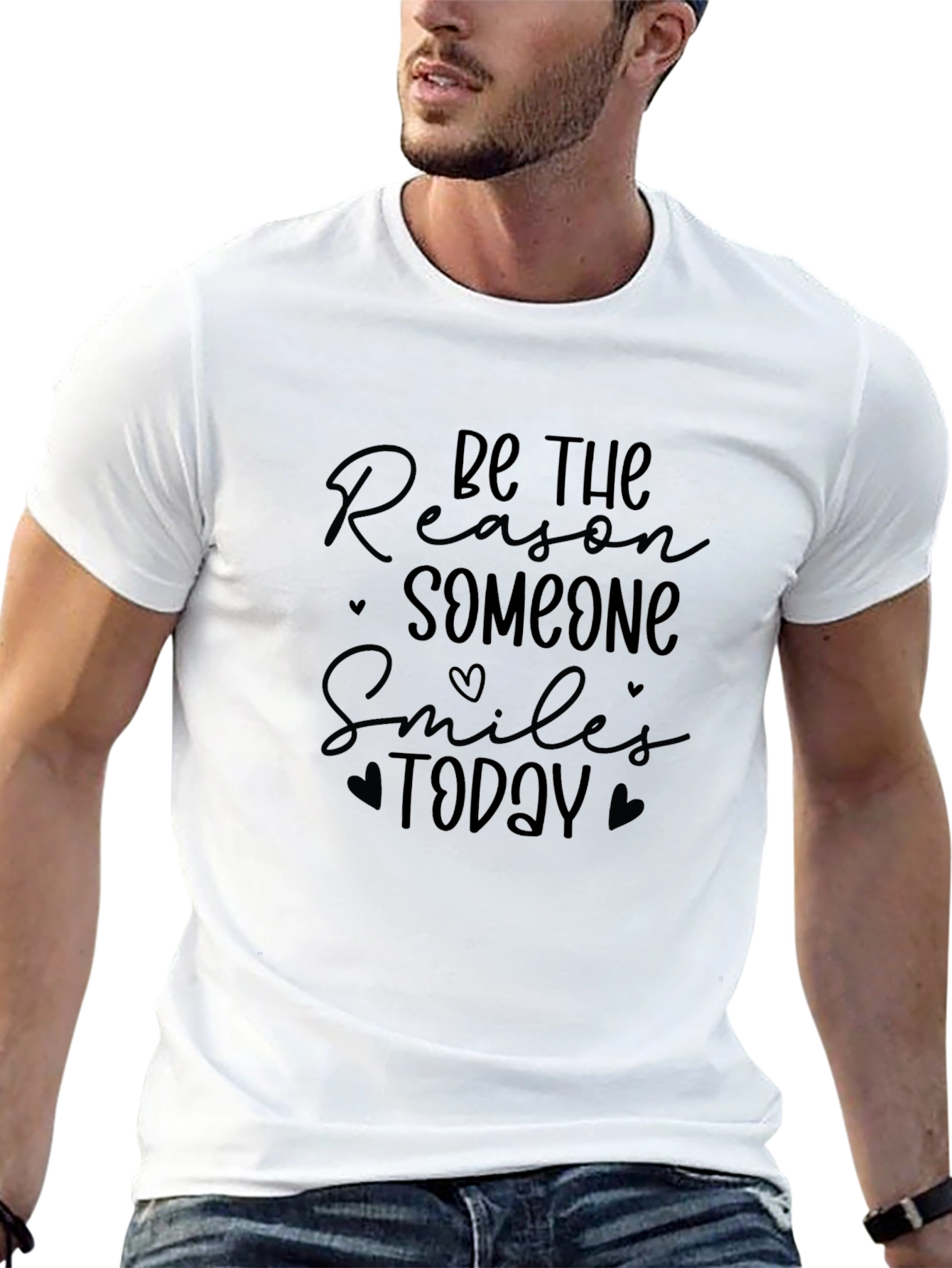 Inspirational Smile Today Black T-Shirt