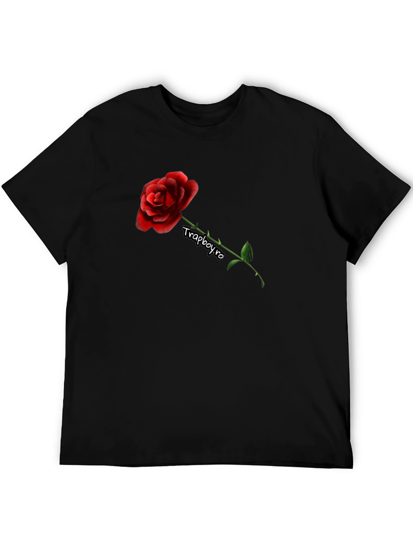 Rose Graphic Black T-Shirt