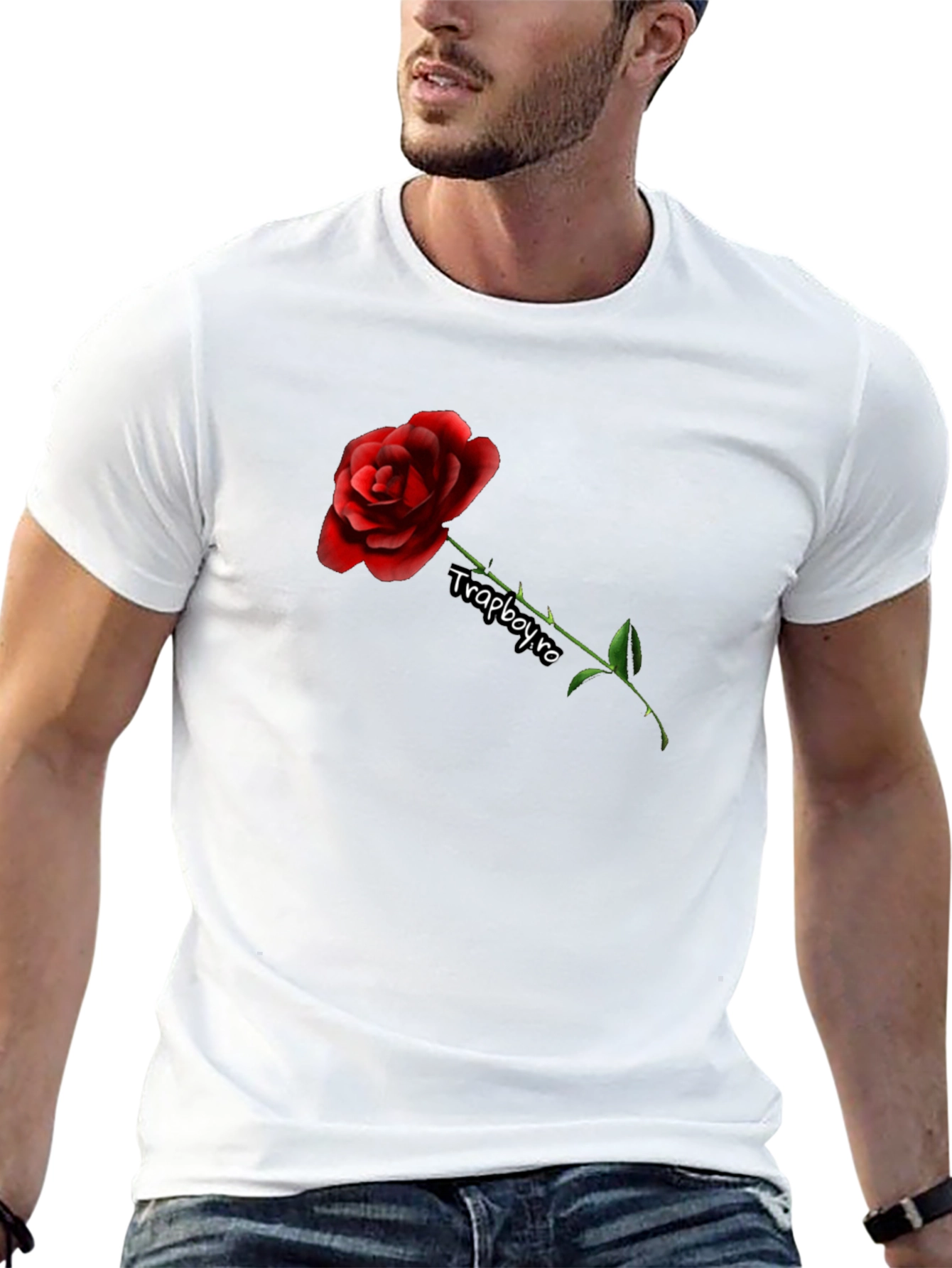 Rose Graphic Black T-Shirt