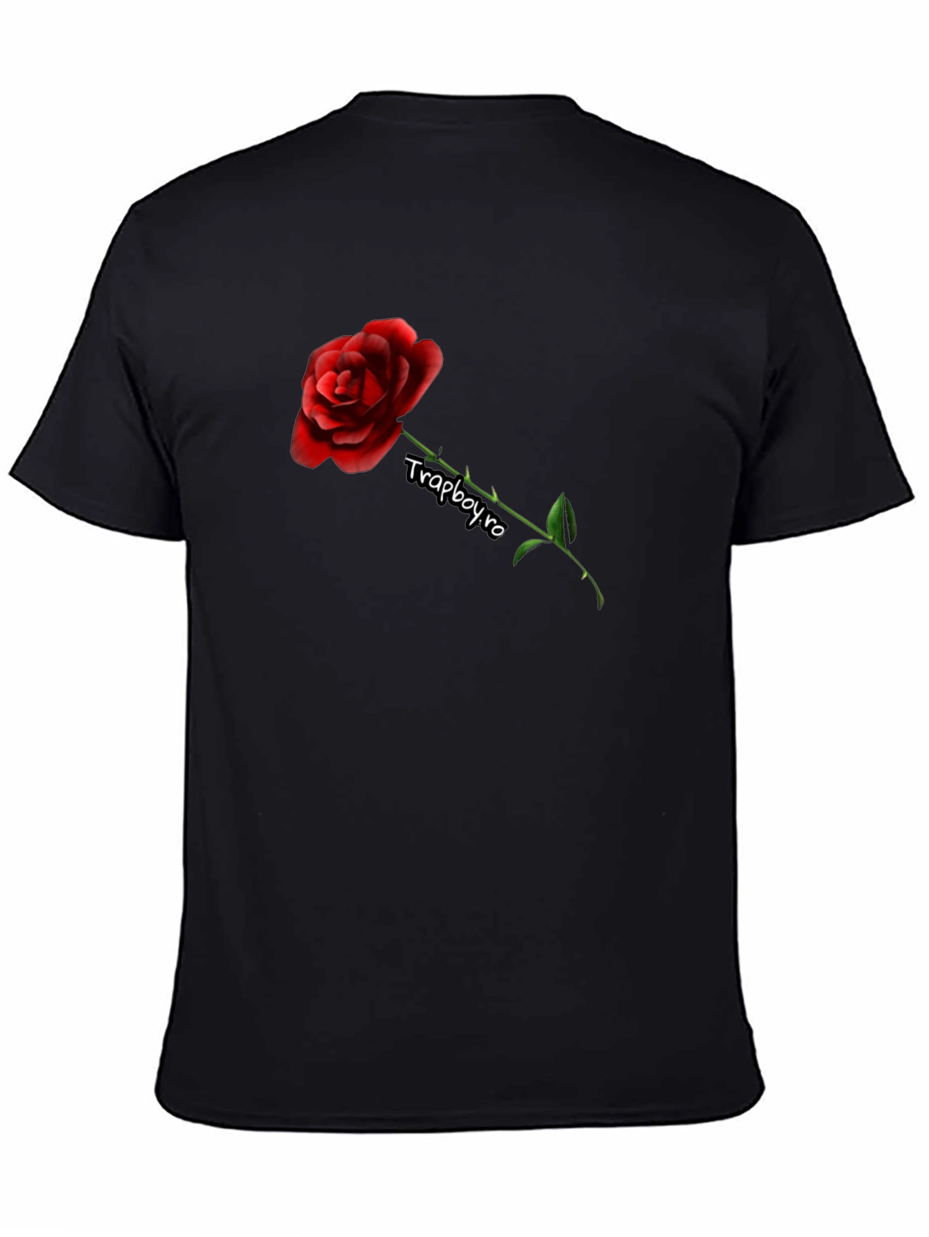 Rose Graphic Black T-Shirt