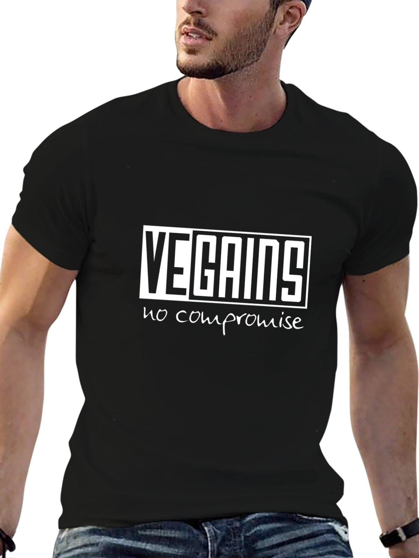Vegains No Compromise Black T-Shirt