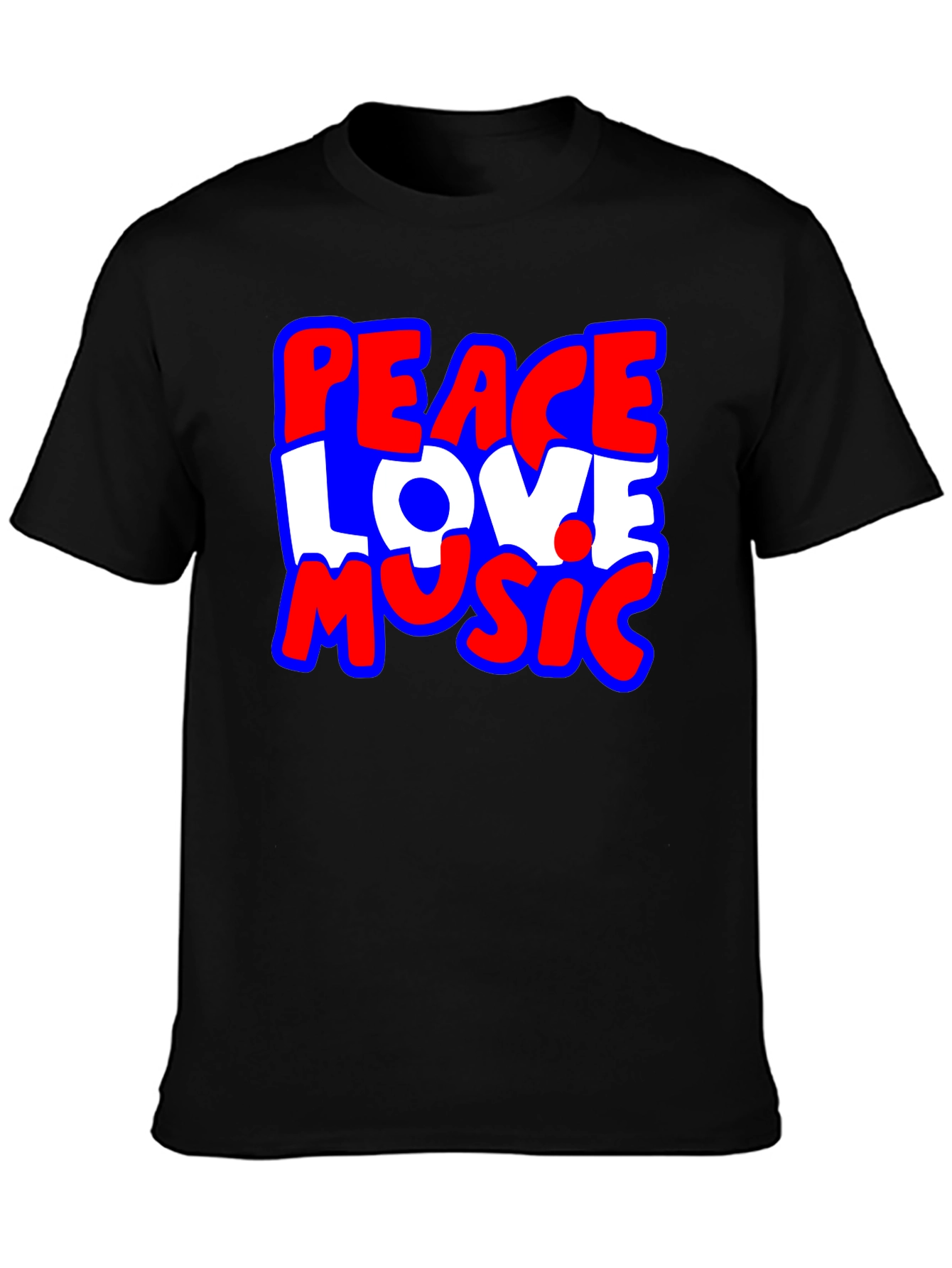 Peace Love Music Graphic T-Shirt
