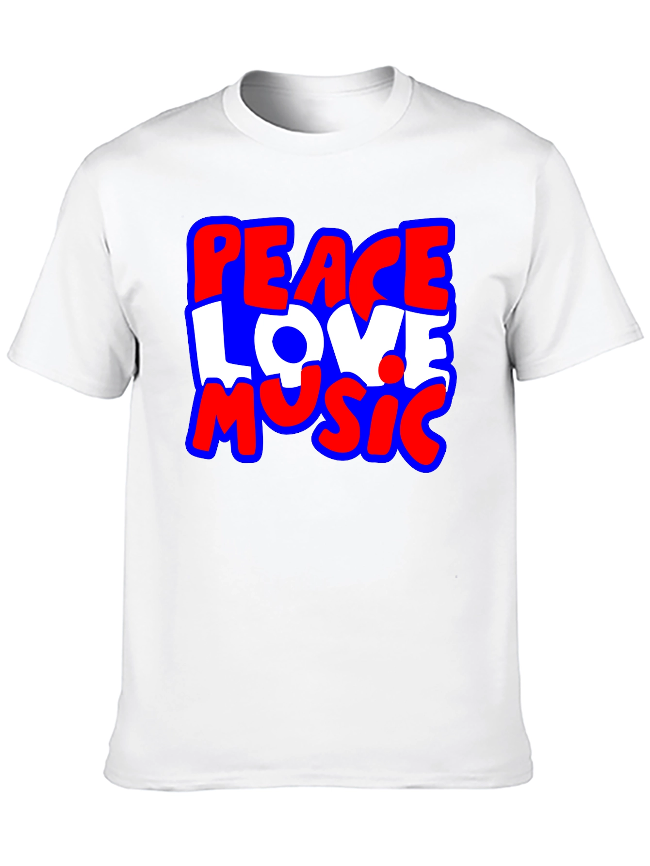 Peace Love Music Graphic T-Shirt