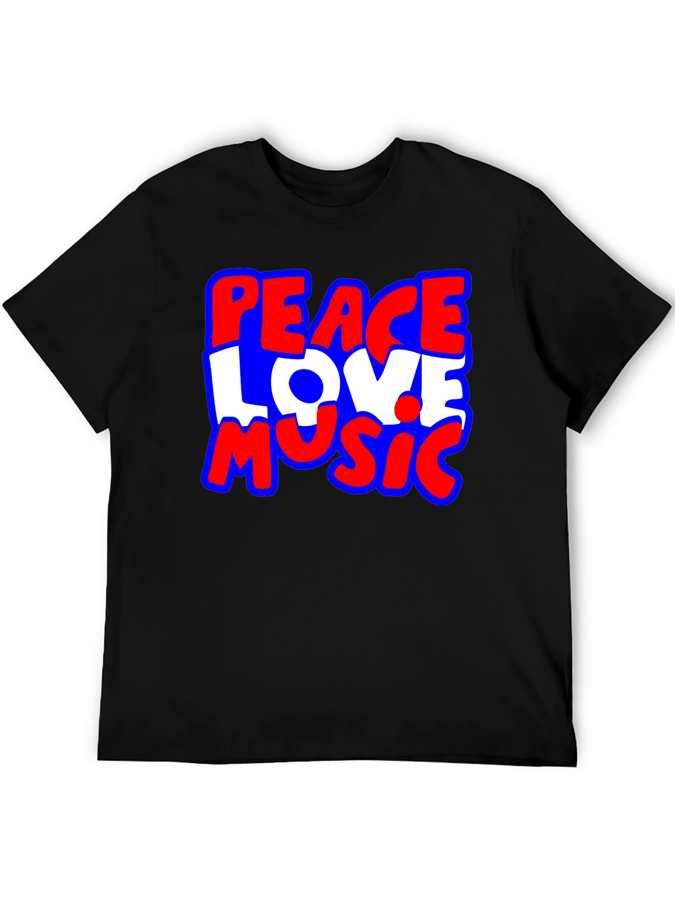 Peace Love Music Graphic T-Shirt