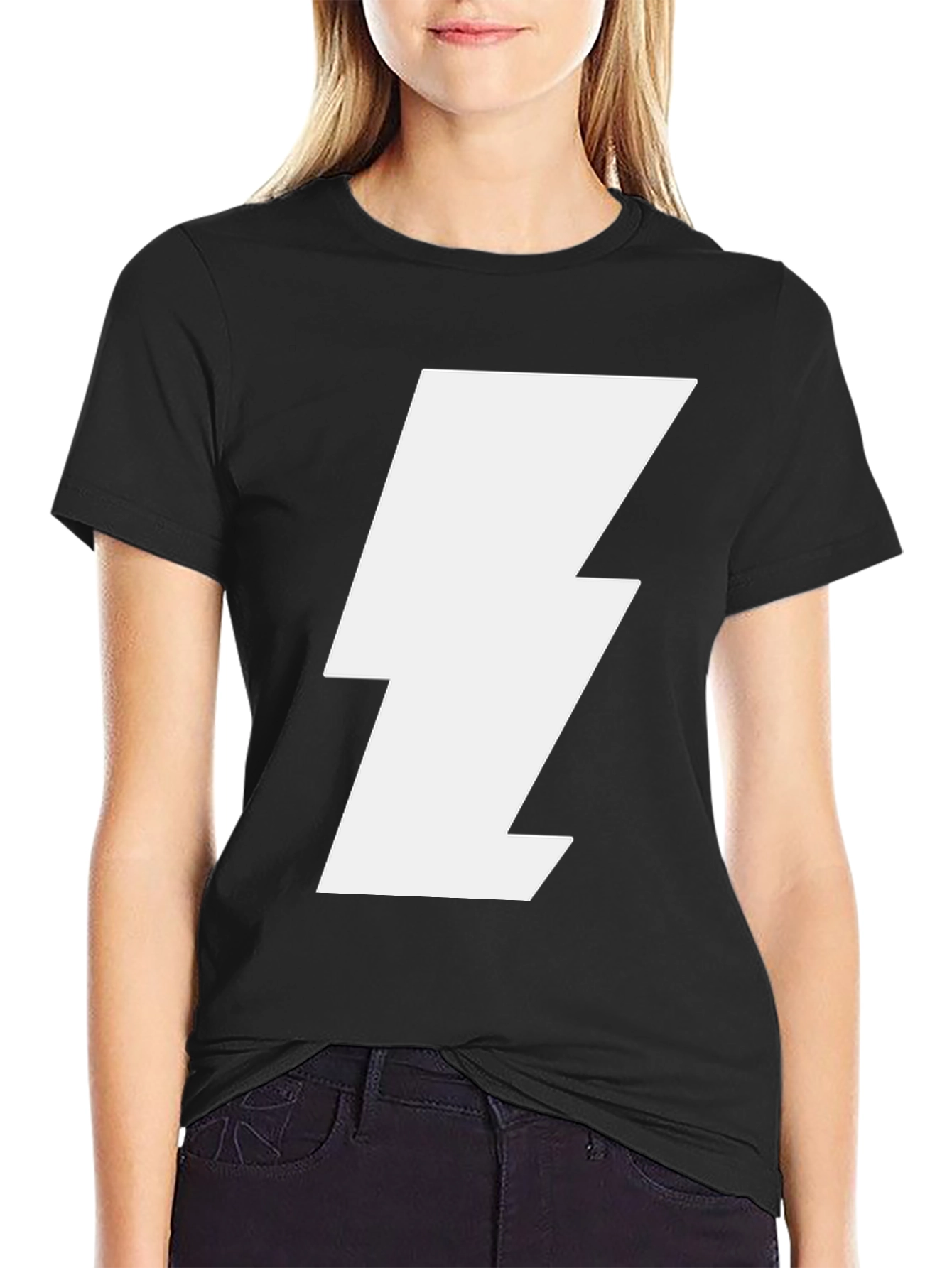 Lightning Bolt Graphic Tee - Black