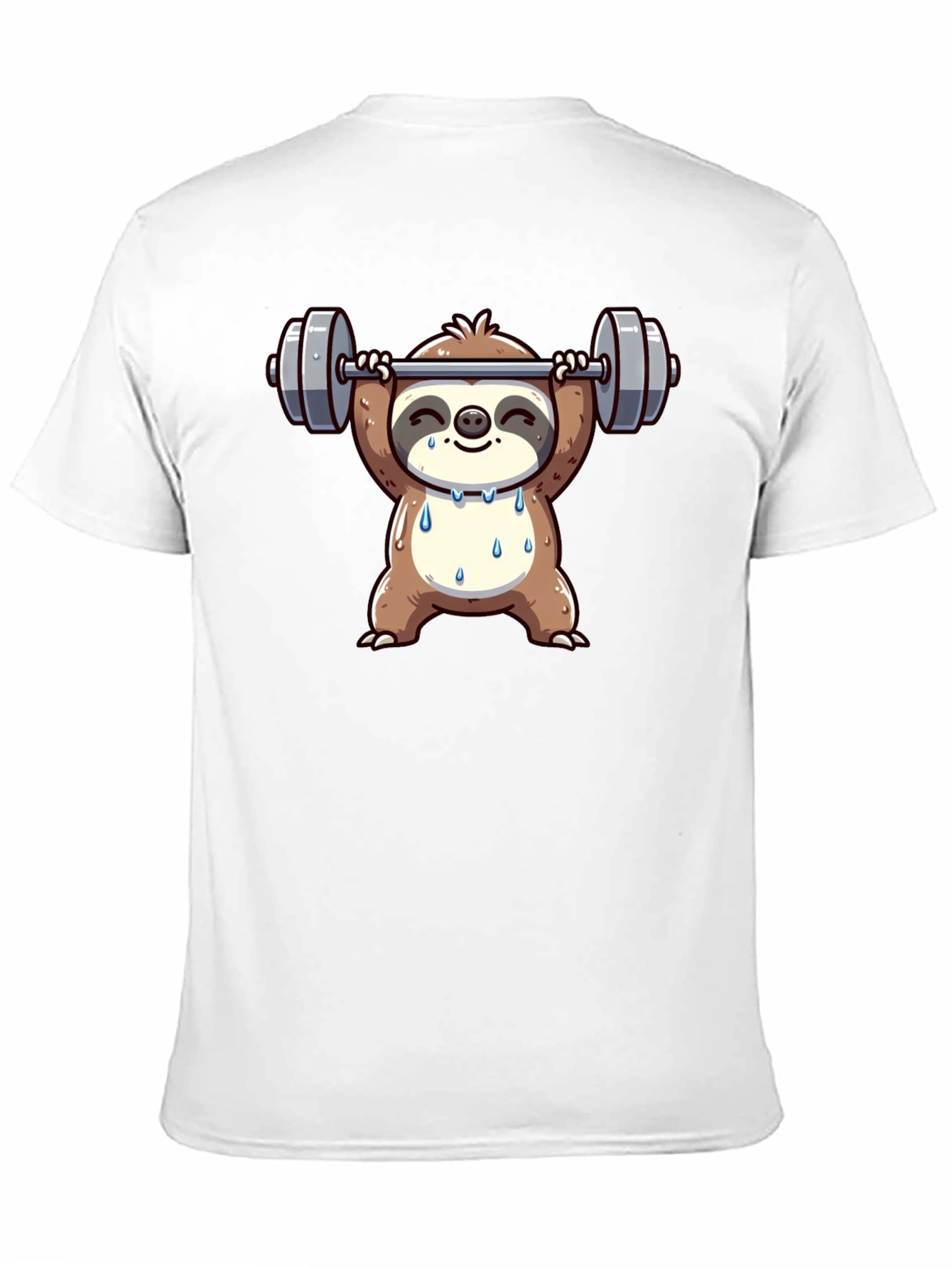Sloth Lifting Weights Graphic T-Shirt - Workout Ready
