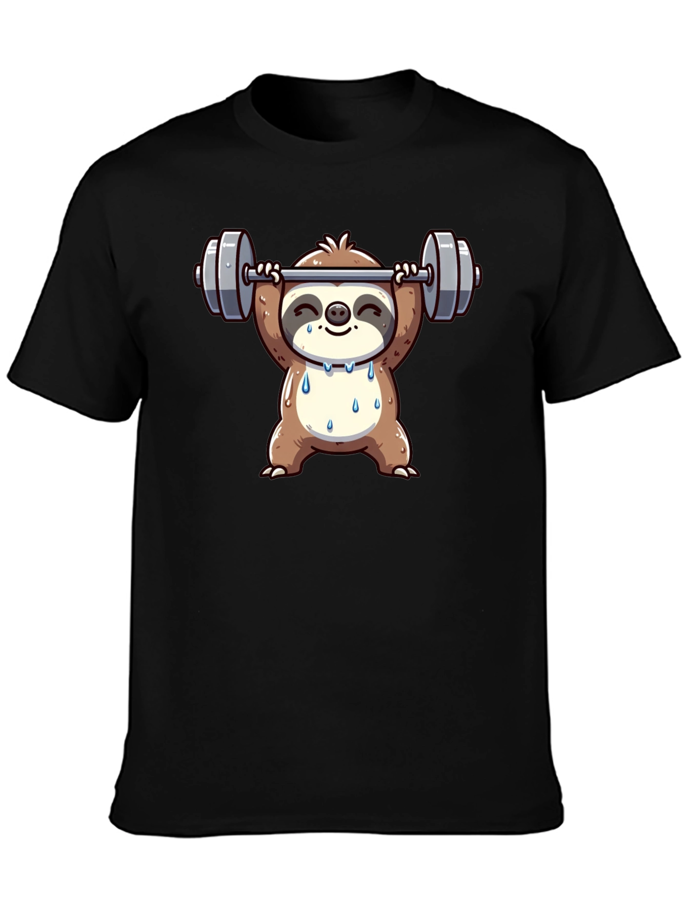 Sloth Lifting Weights Graphic T-Shirt - Workout Ready