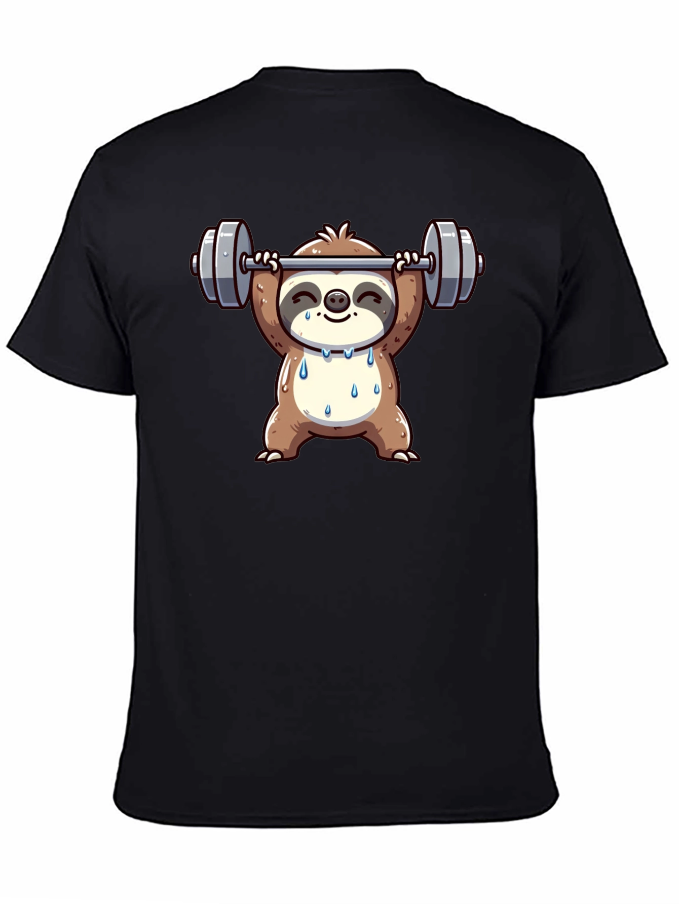 Sloth Lifting Weights Graphic T-Shirt - Workout Ready