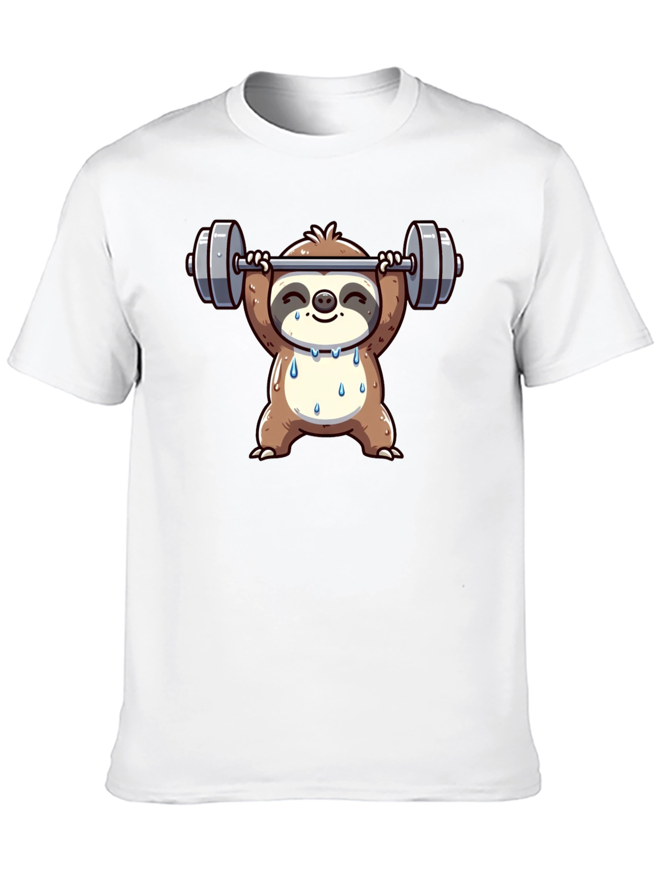 Sloth Lifting Weights Graphic T-Shirt - Workout Ready