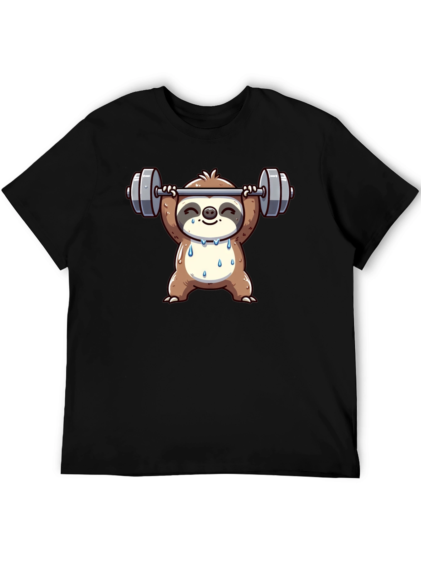 Sloth Lifting Weights Graphic T-Shirt - Workout Ready