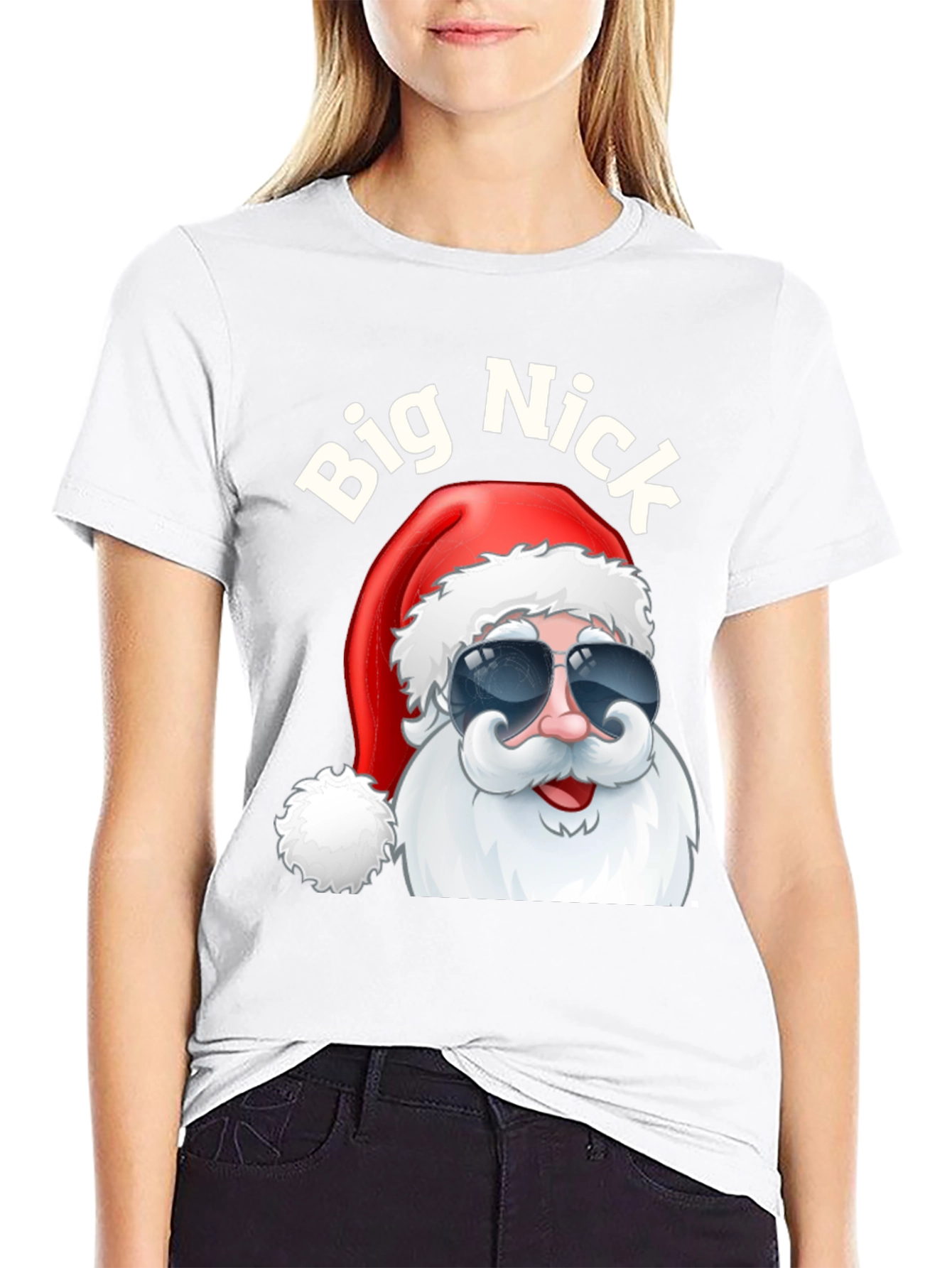 Big Nick Santa Black Graphic Tee