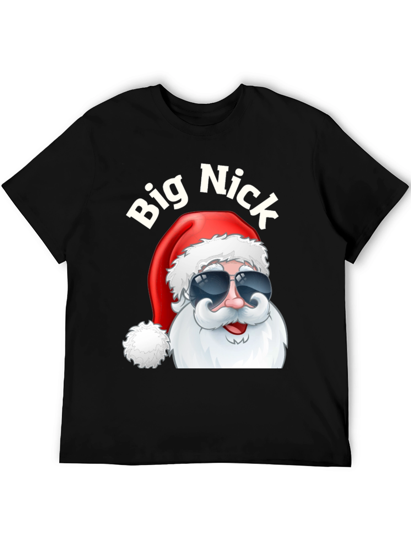 Big Nick Santa Black Graphic Tee