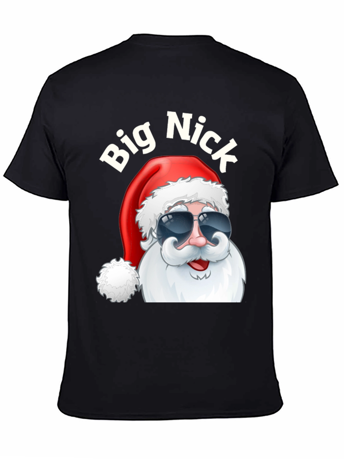 Big Nick Santa Black Graphic Tee