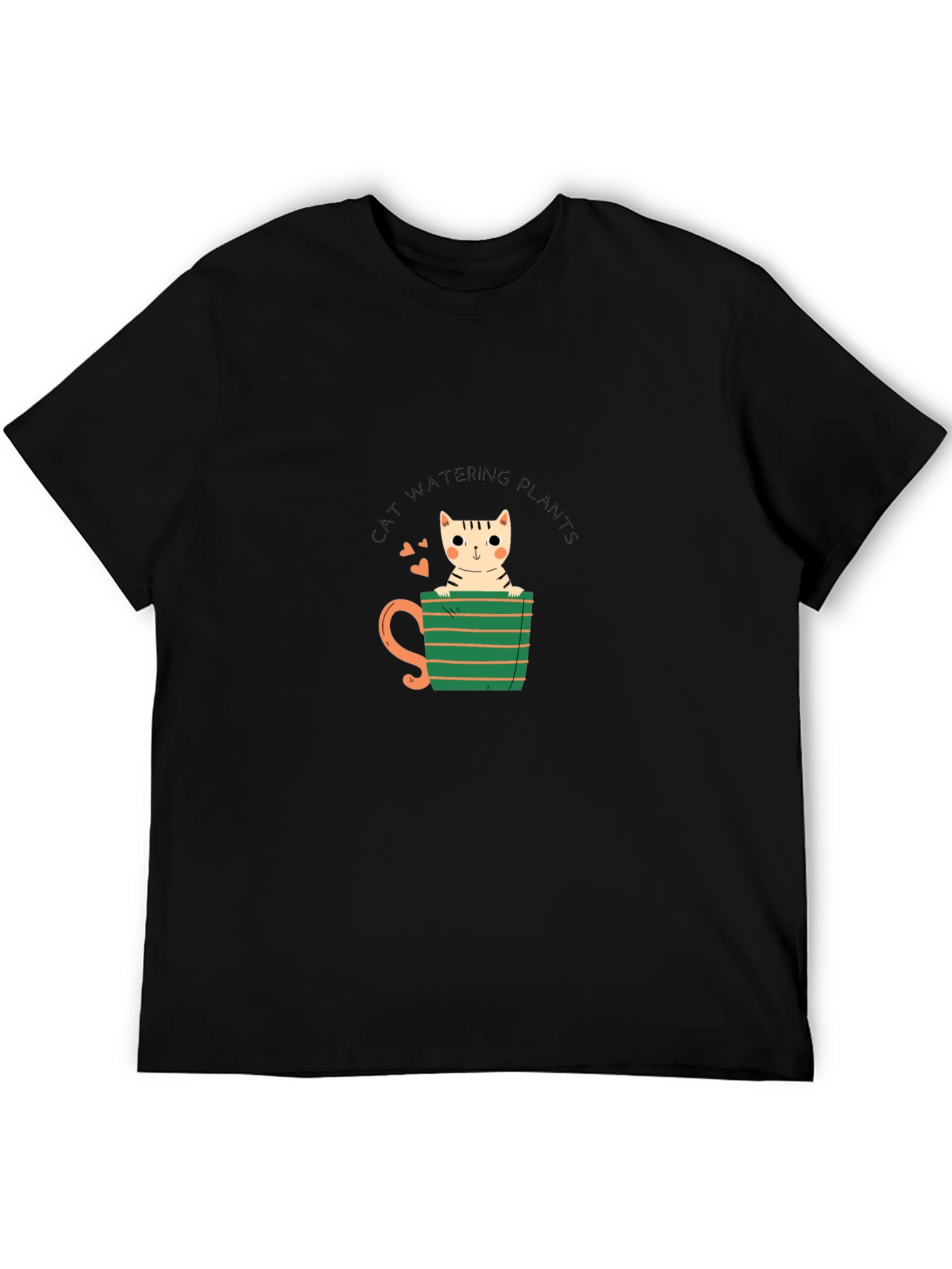 Cat Watering Plants Graphic Tee