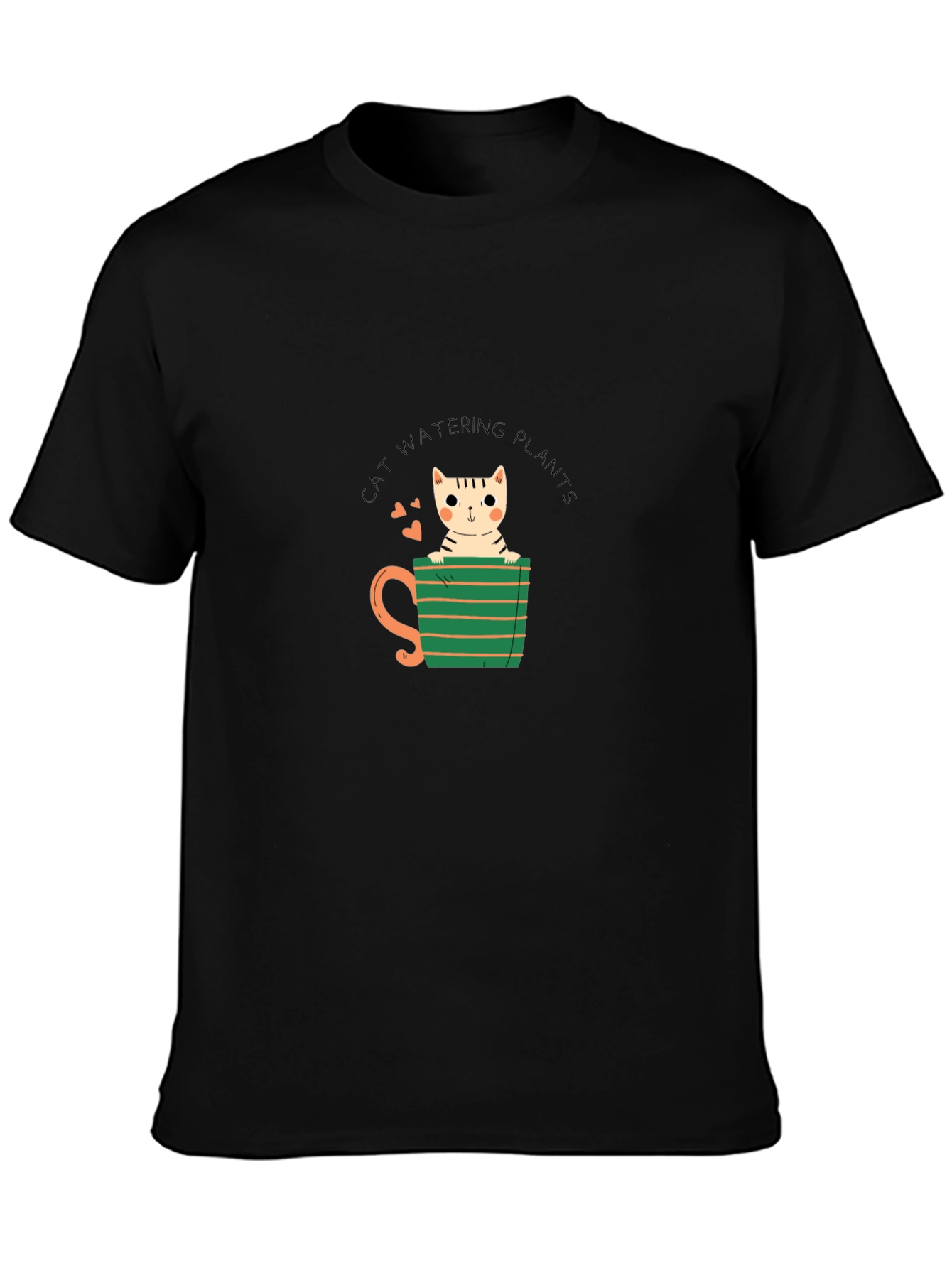 Cat Watering Plants Graphic Tee