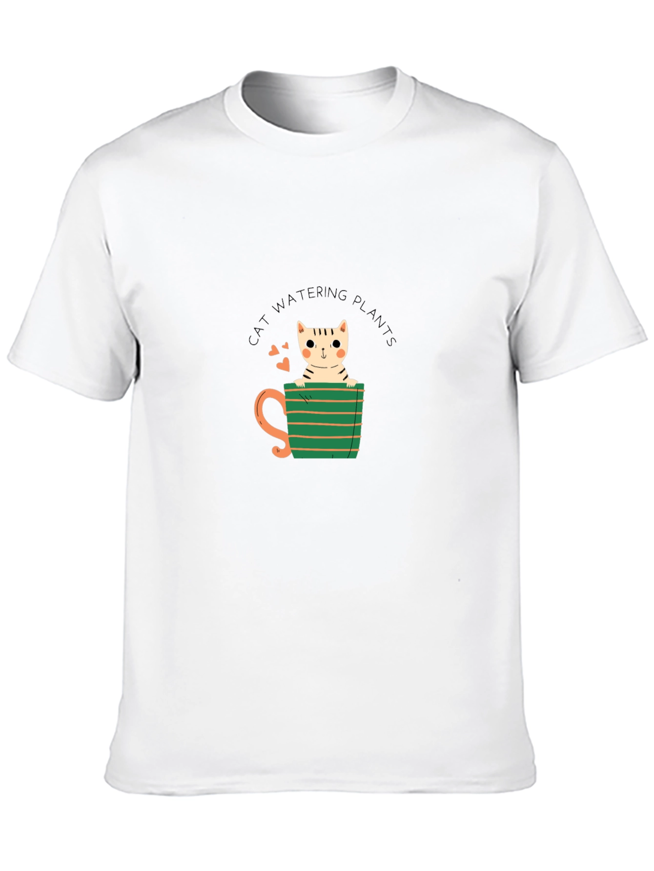 Cat Watering Plants Graphic Tee