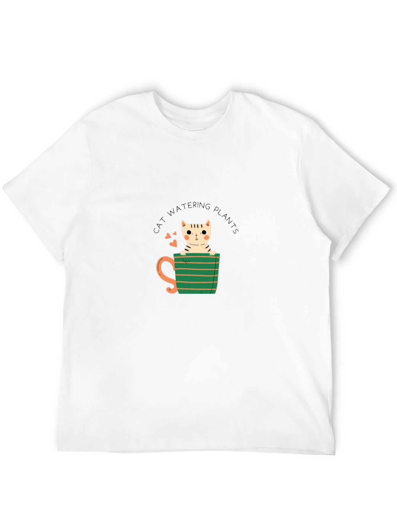 Cat Watering Plants Graphic Tee