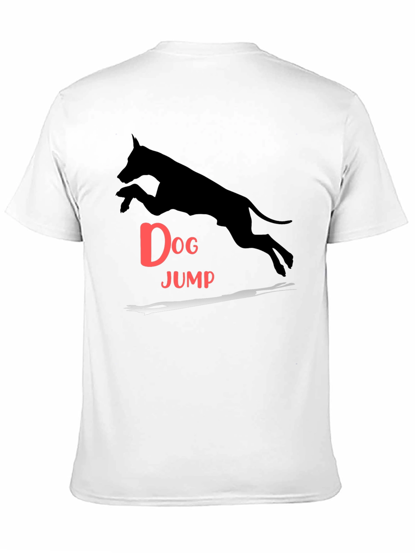 Dog Jump Graphic Tee - Black Casual T-Shirt