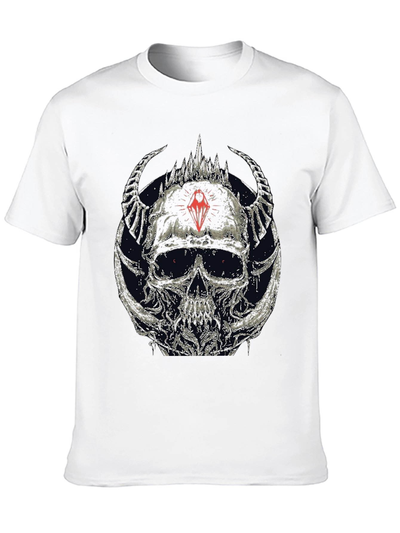 Skull & Horns Graphic T-Shirt