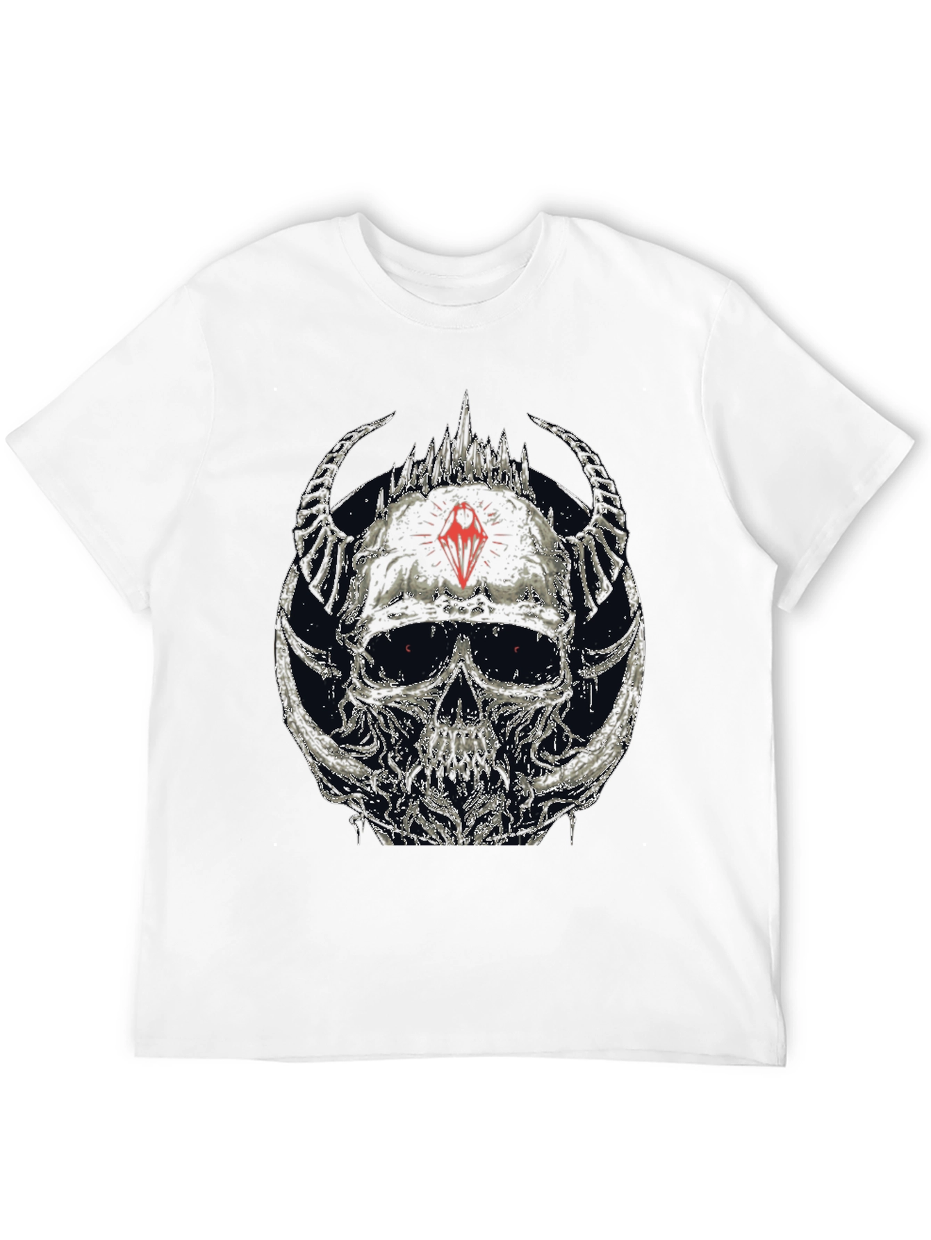 Skull & Horns Graphic T-Shirt