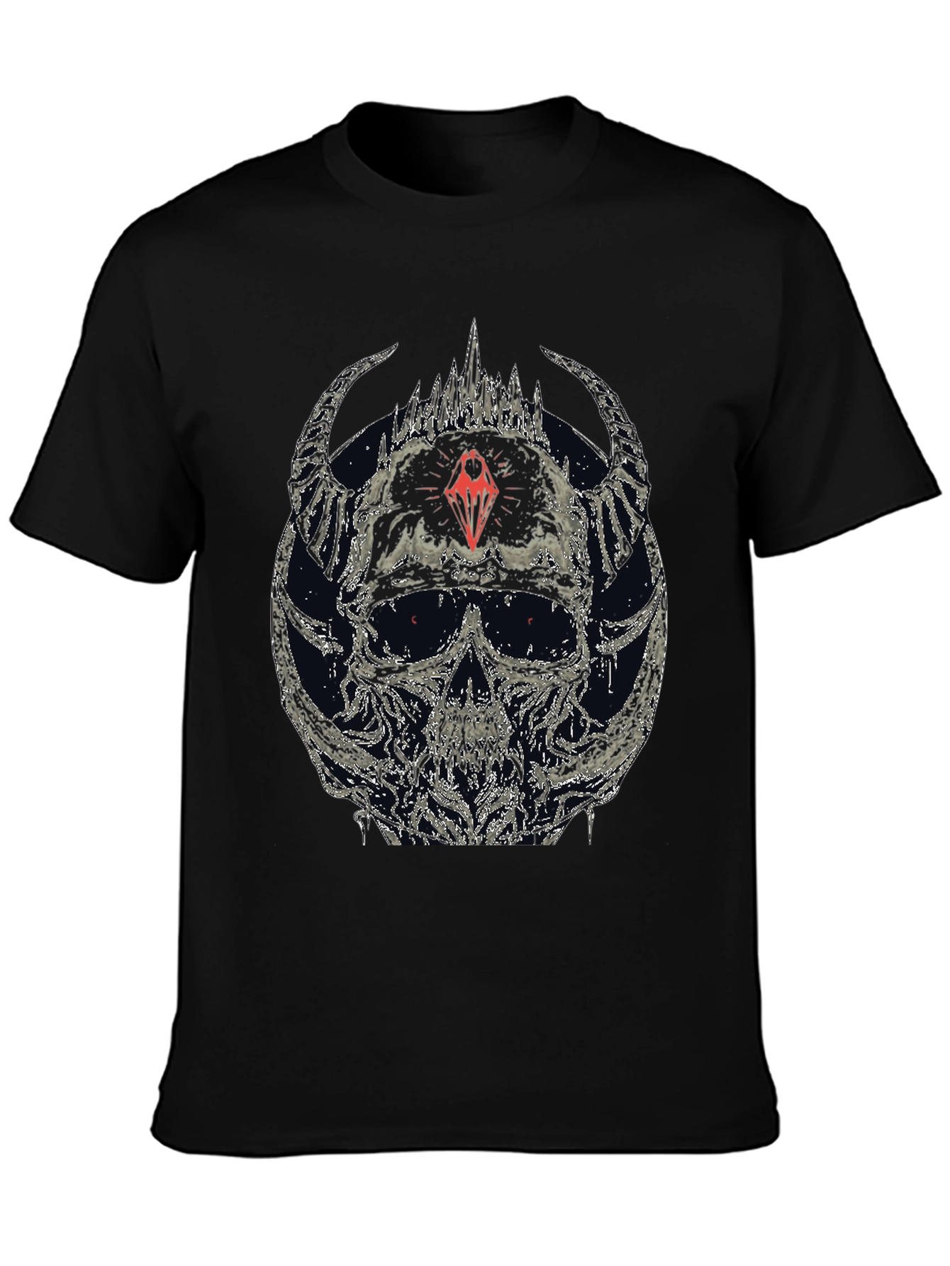 Skull & Horns Graphic T-Shirt