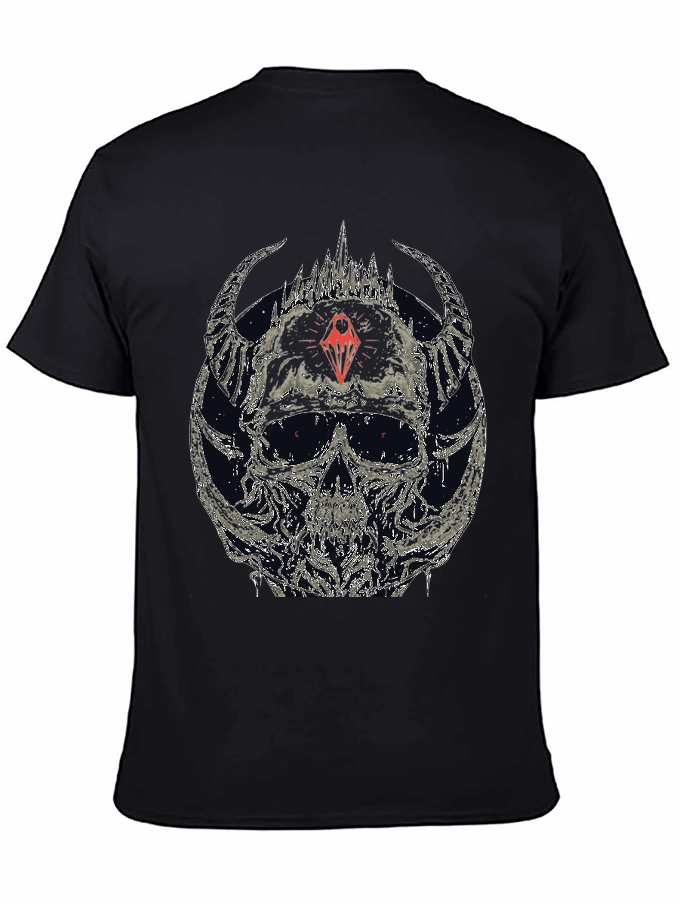 Skull & Horns Graphic T-Shirt