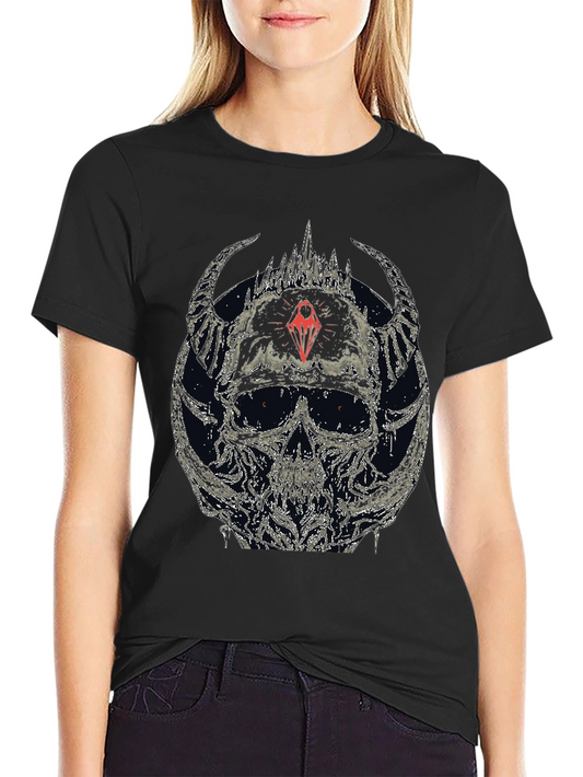 Skull & Horns Graphic T-Shirt