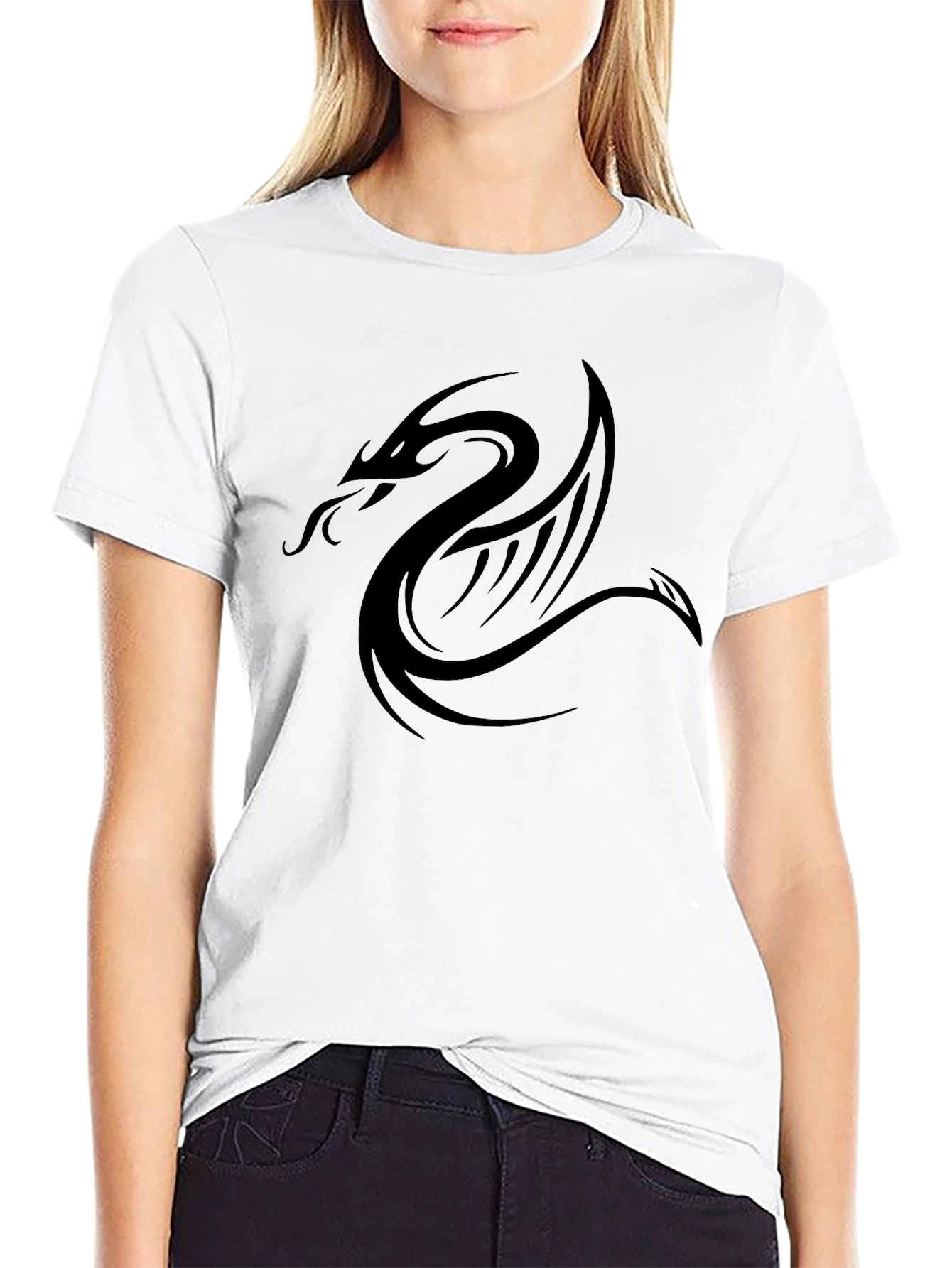Black Dragon Graphic Tee - Modern Style