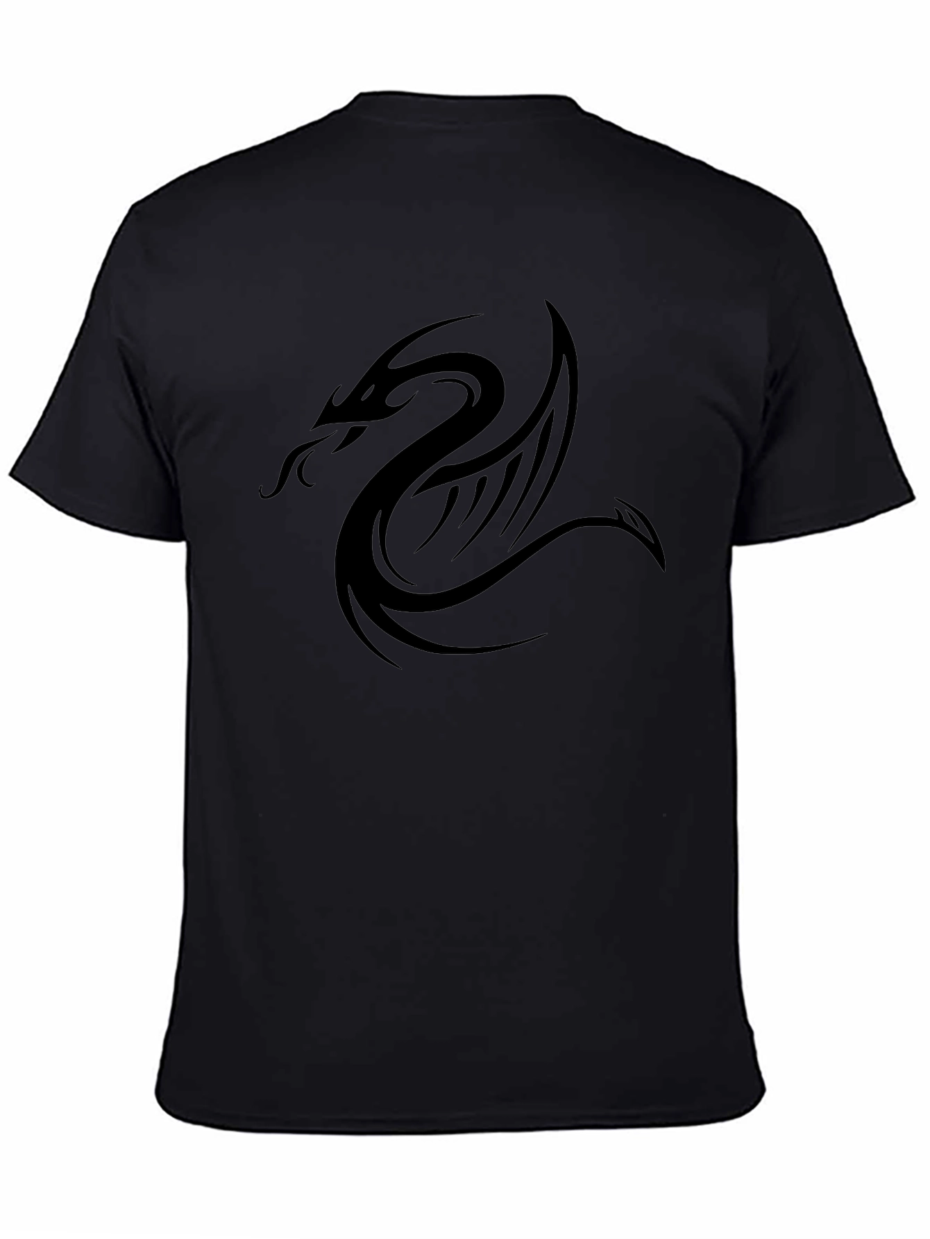 Black Dragon Graphic Tee - Modern Style