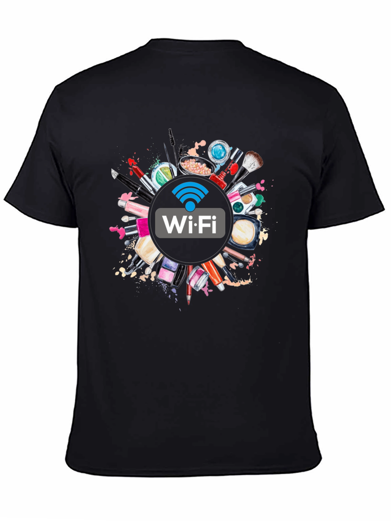 Makeup Artist WiFi T-Shirt - Black Cotton Tee