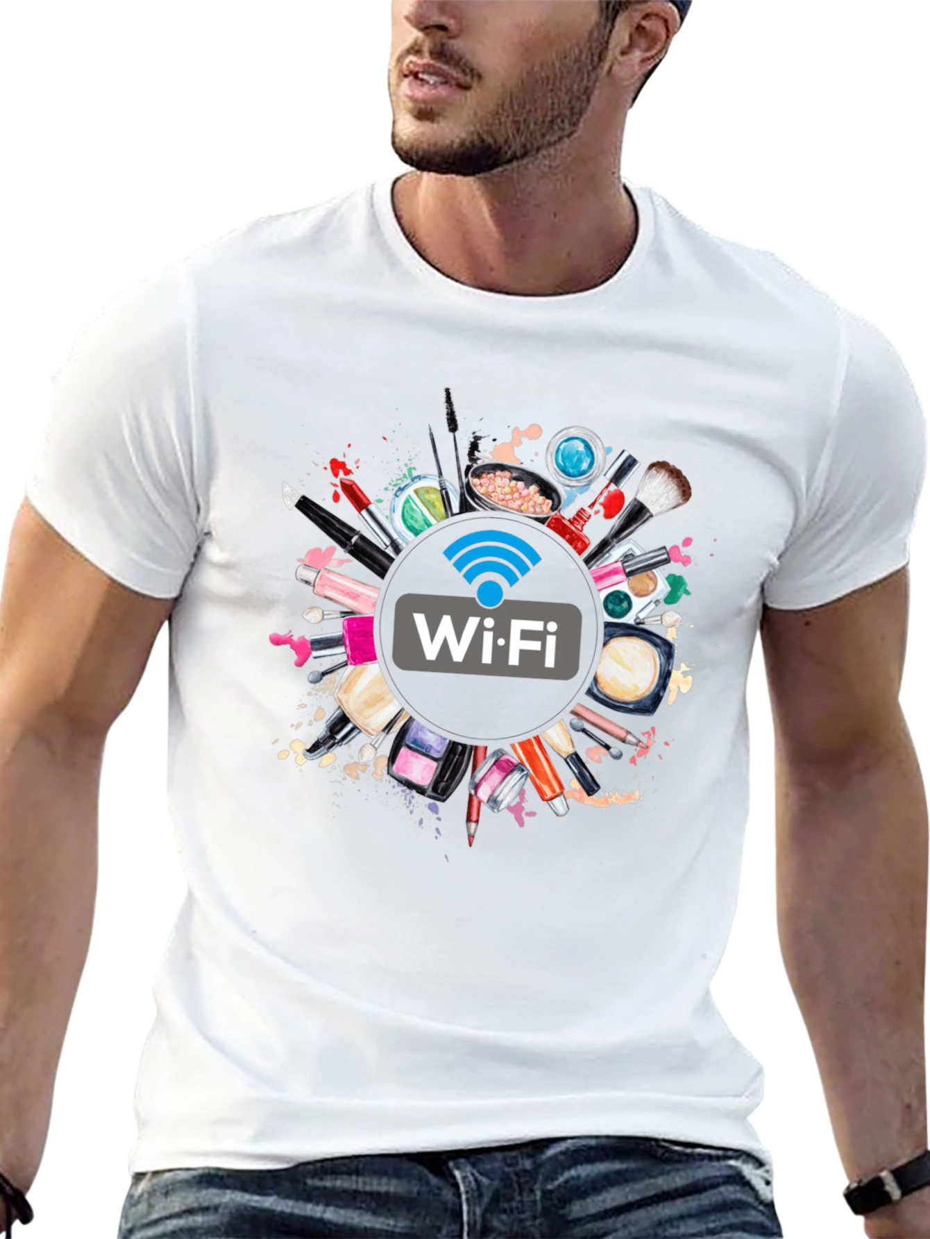 Makeup Artist WiFi T-Shirt - Black Cotton Tee