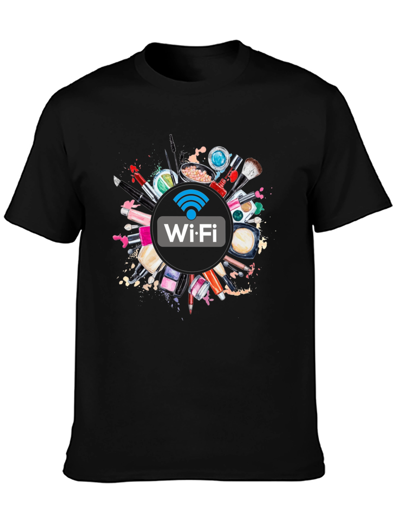 Makeup Artist WiFi T-Shirt - Black Cotton Tee