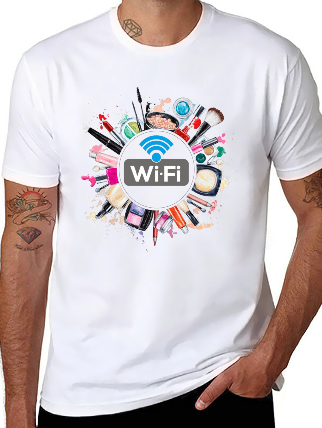 Makeup Artist WiFi T-Shirt - Black Cotton Tee