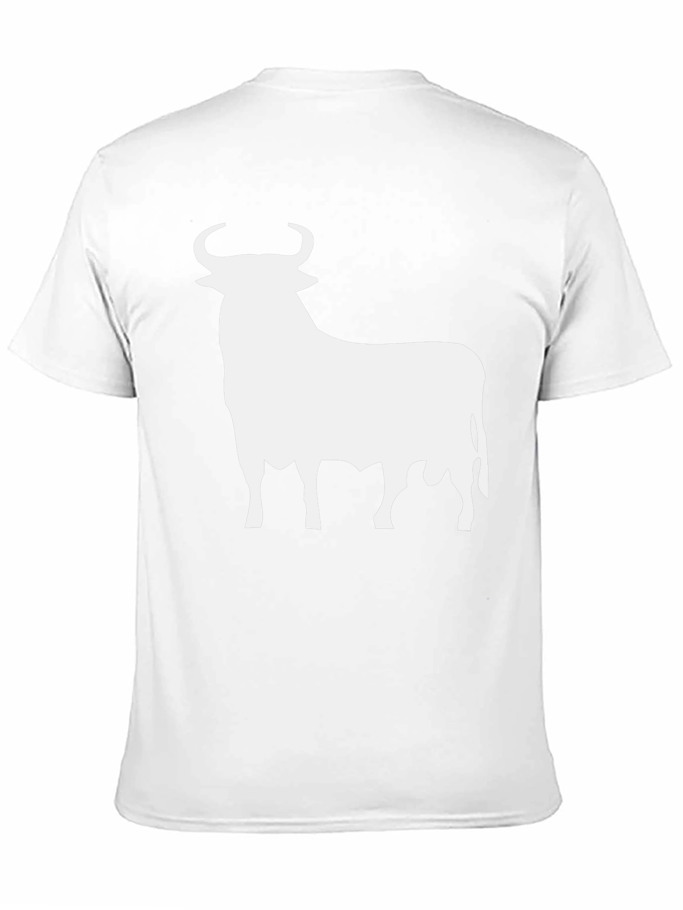 Bull Silhouette Graphic Tee - Stylish Mens Black T-Shirt