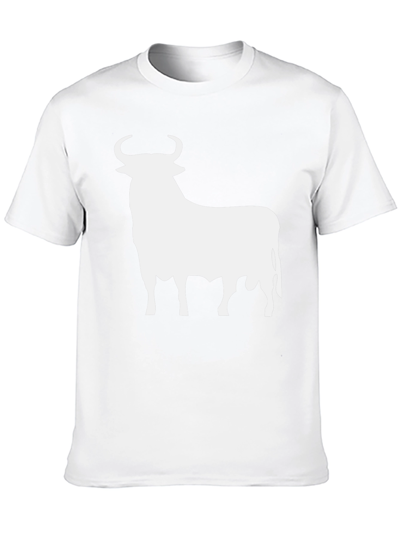 Bull Silhouette Graphic Tee - Stylish Mens Black T-Shirt