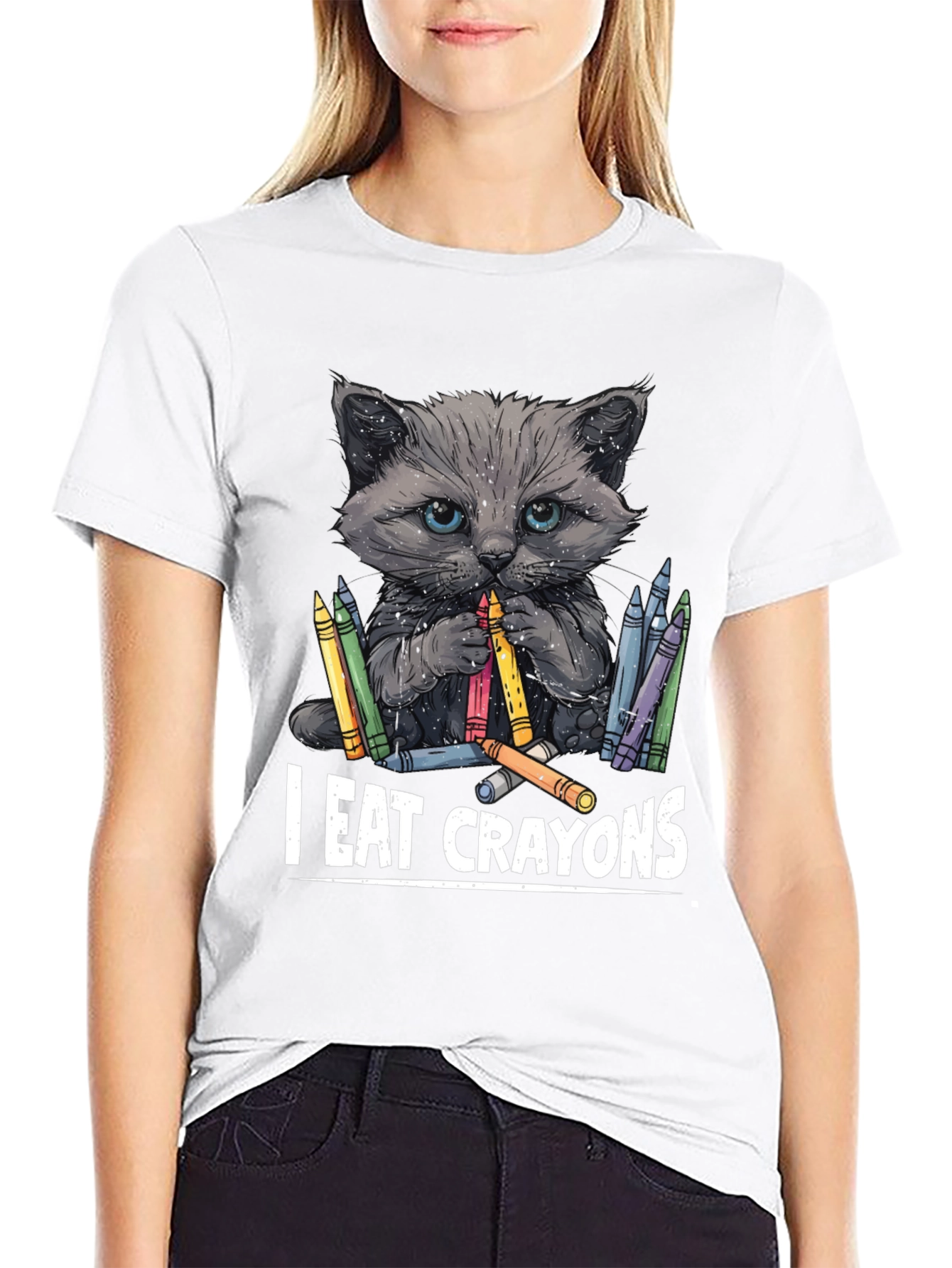 I Eat Crayons Cat T-Shirt