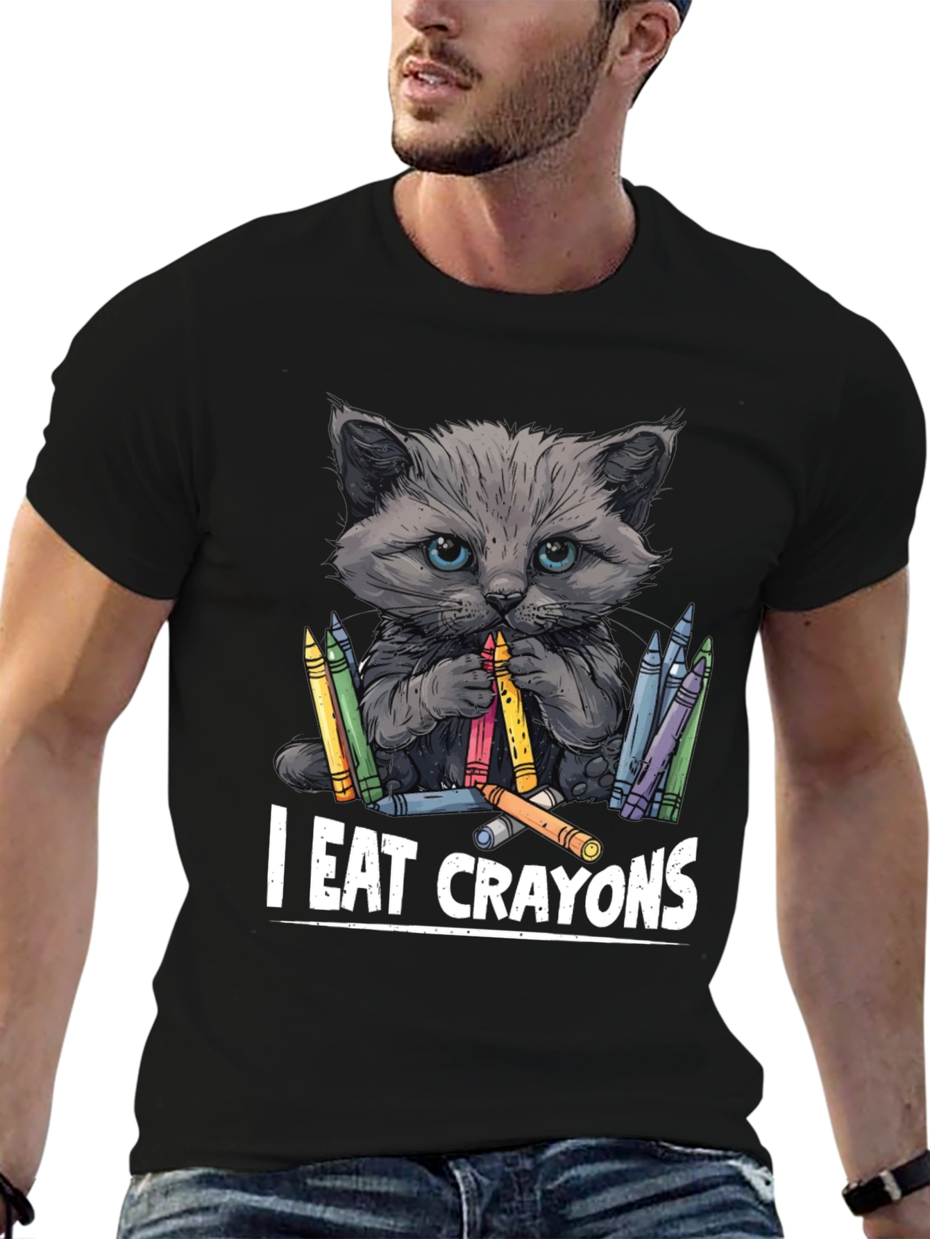 I Eat Crayons Cat T-Shirt