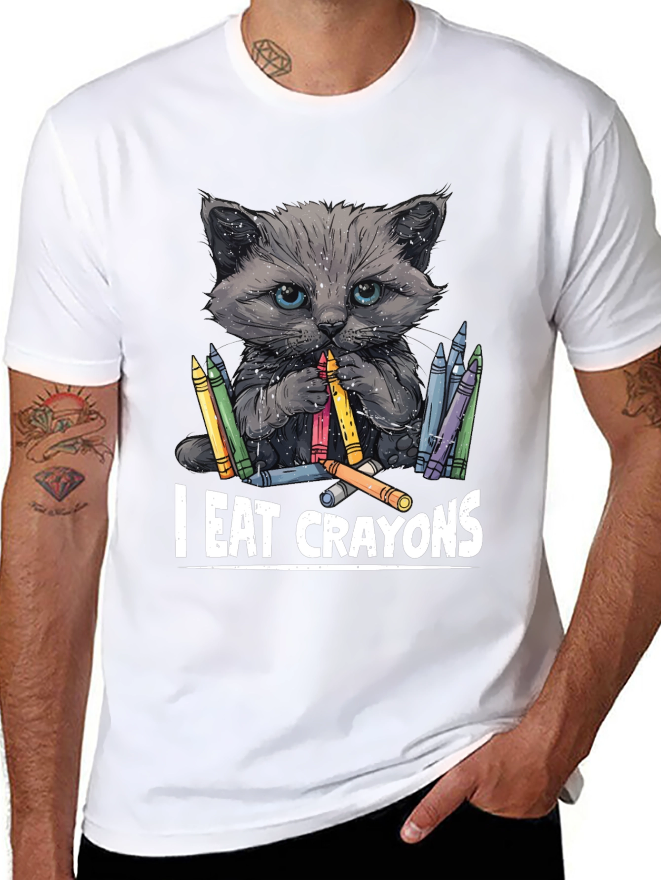 I Eat Crayons Cat T-Shirt