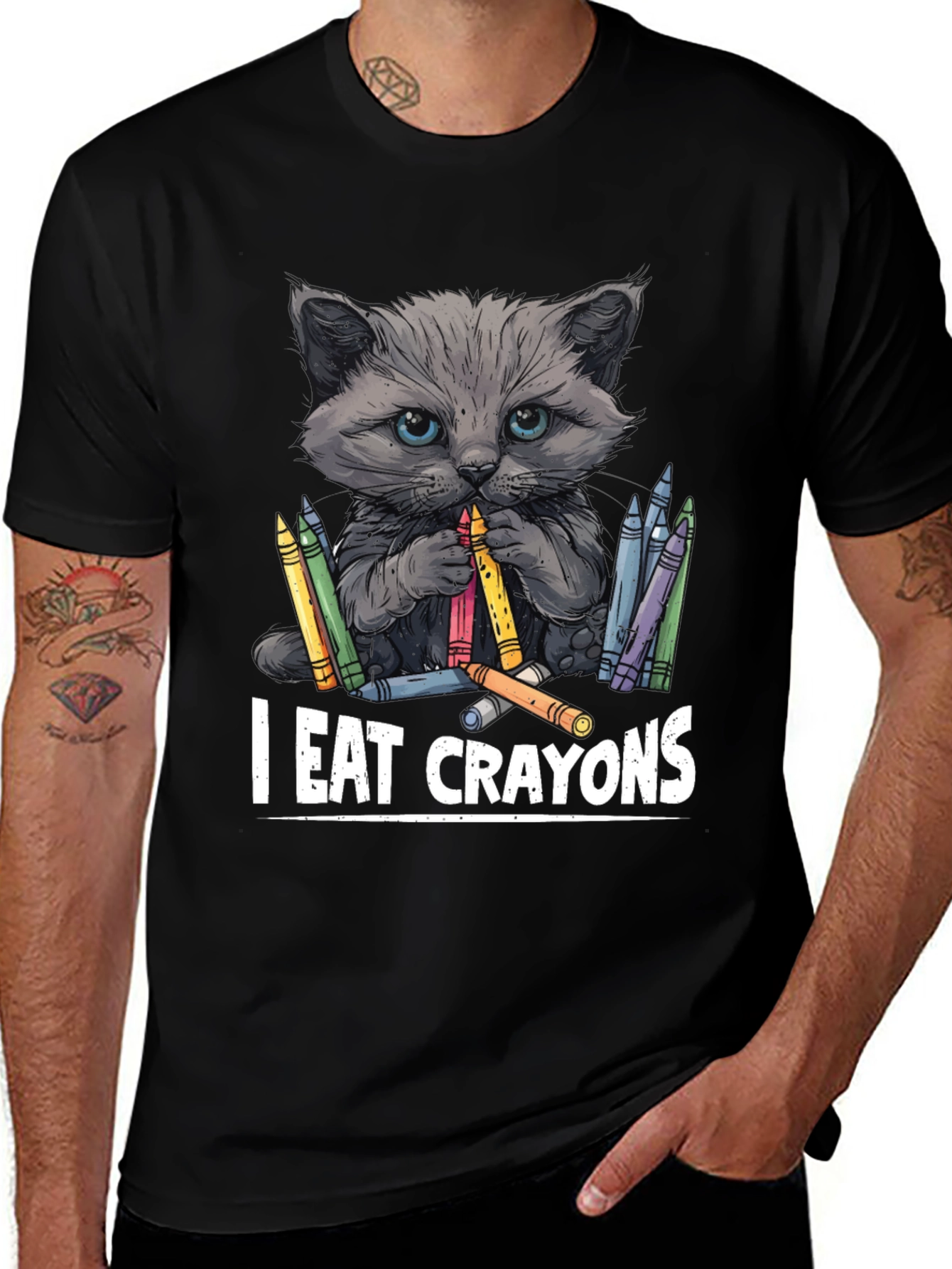 I Eat Crayons Cat T-Shirt