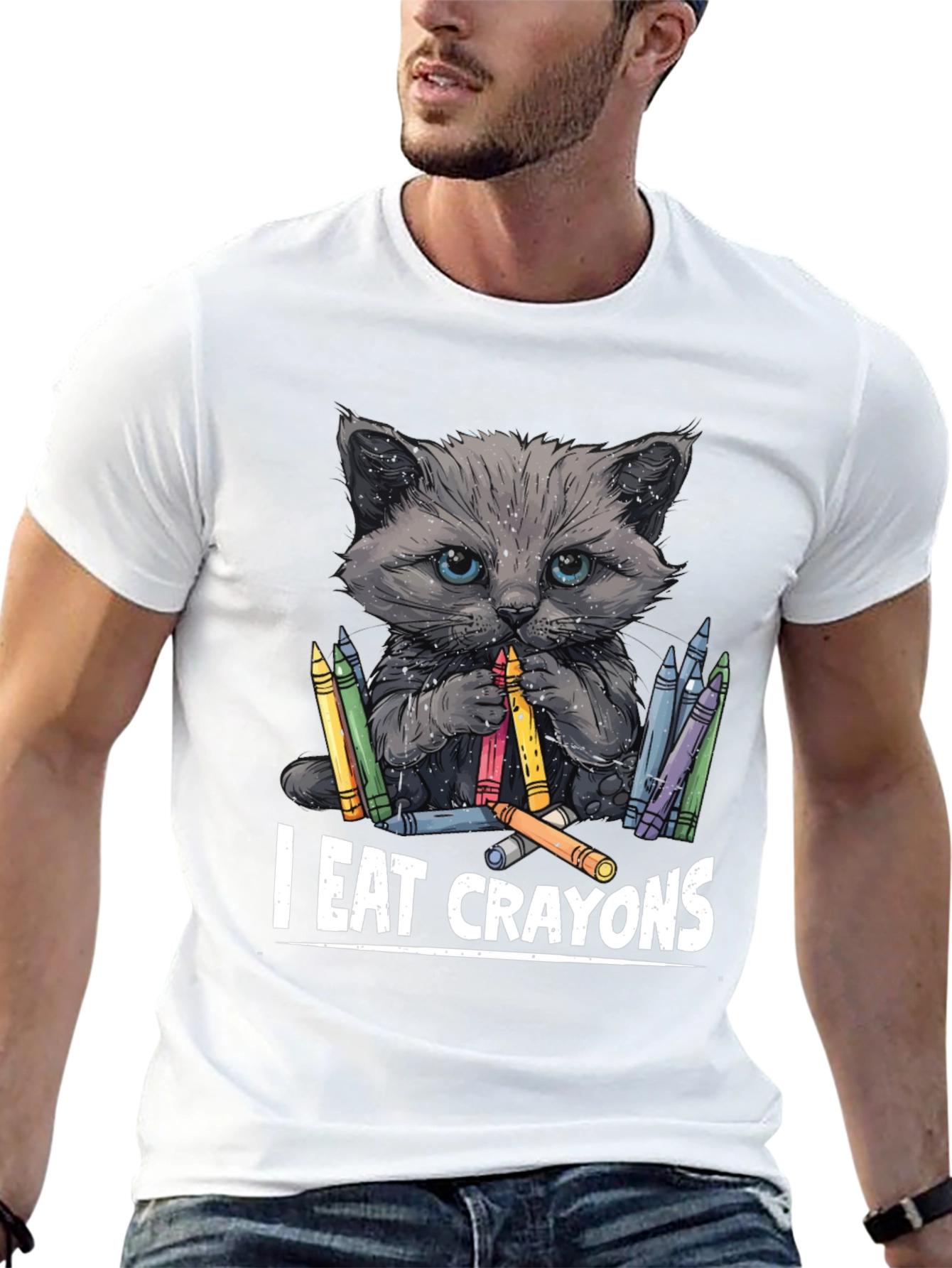 I Eat Crayons Cat T-Shirt