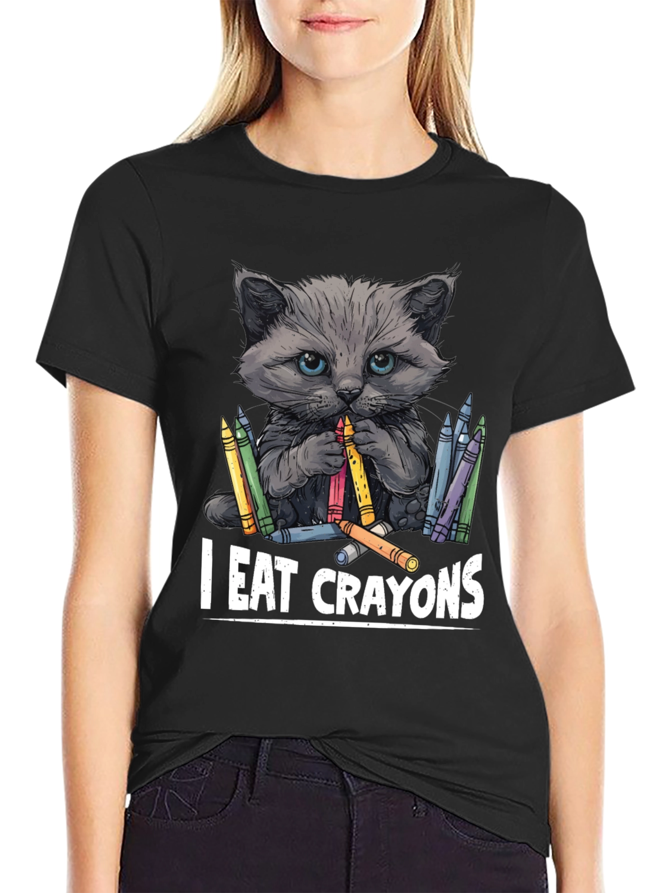 I Eat Crayons Cat T-Shirt