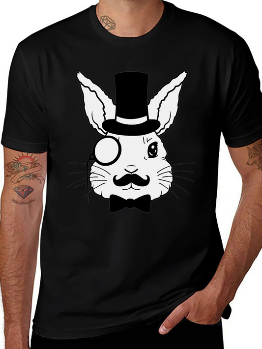Dapper Rabbit T-Shirt - Stylish Bunny Design