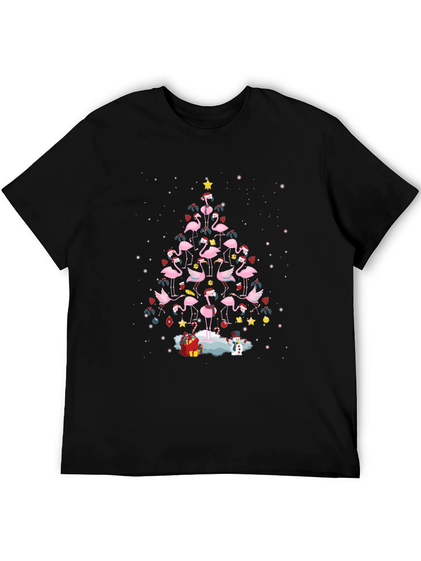 Flamingo Christmas Tree T-Shirt
