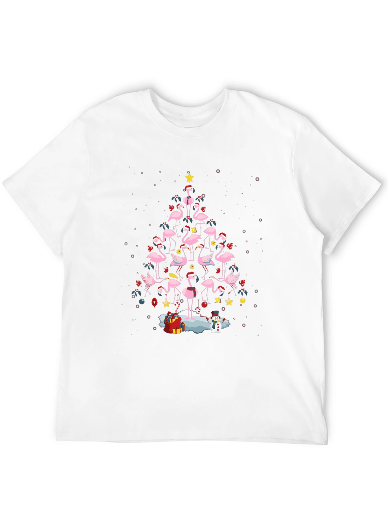 Flamingo Christmas Tree T-Shirt