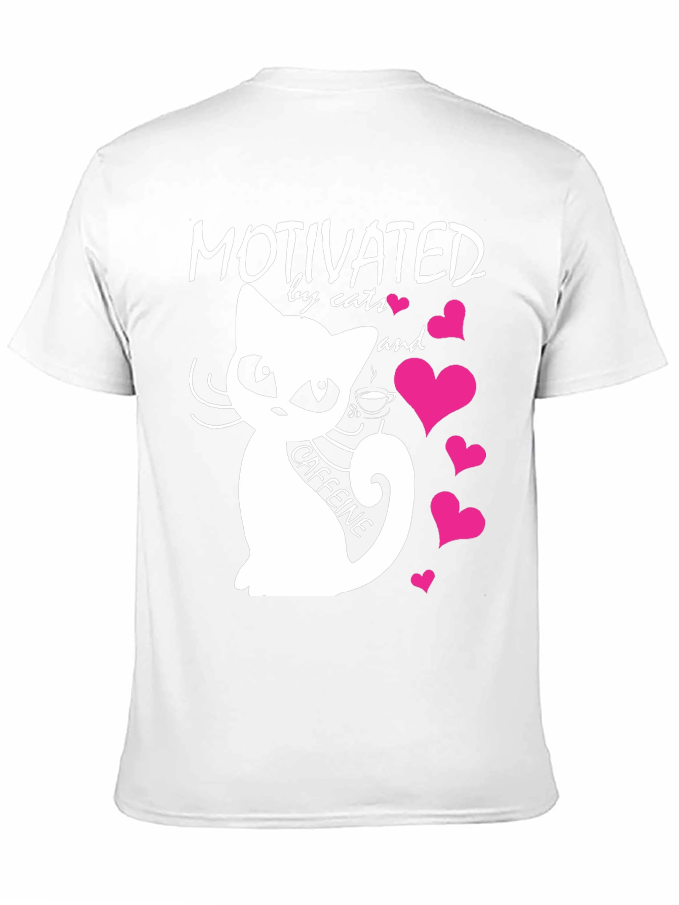 Motivated by Cats and Caffeine T-Shirt - Black