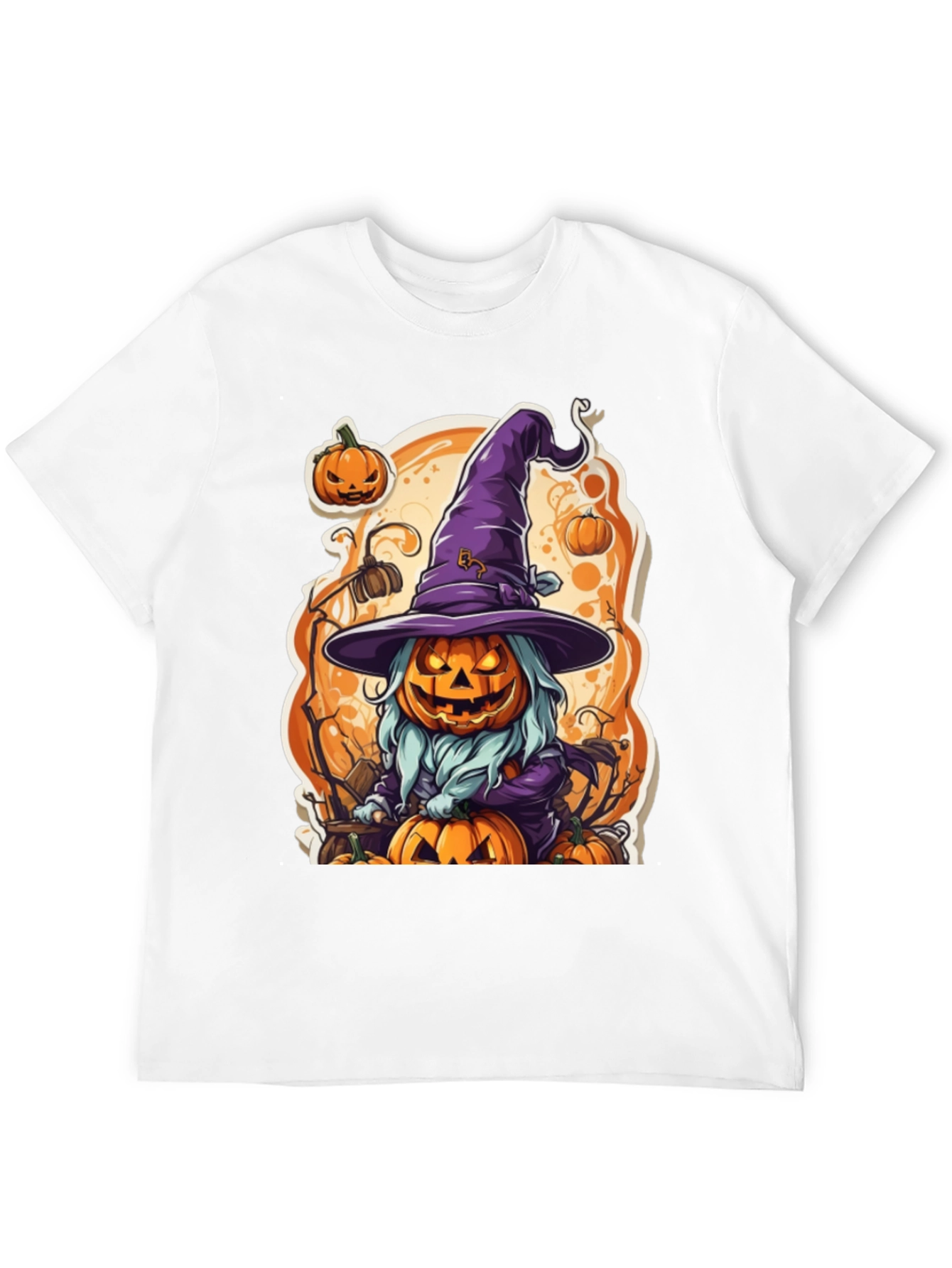 Halloween Pumpkin Witch Graphic Tee