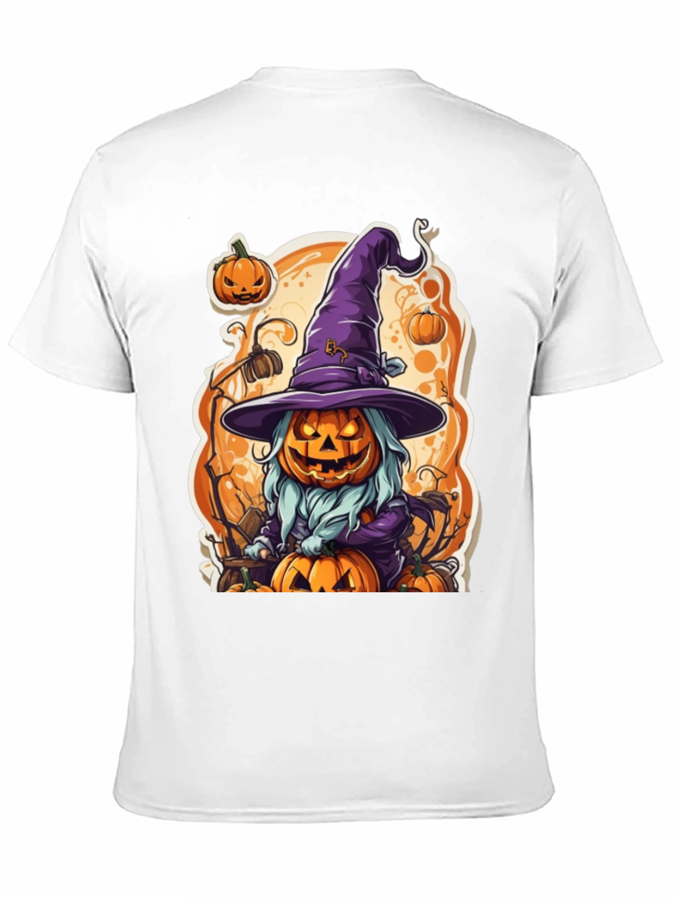 Halloween Pumpkin Witch Graphic Tee