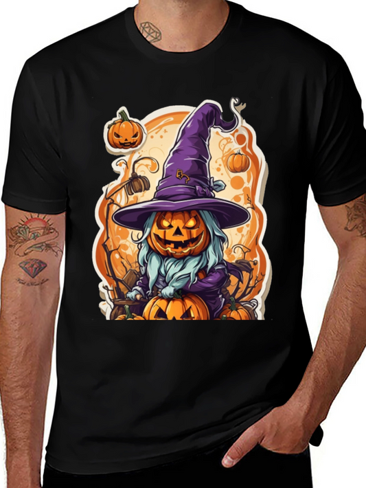 Halloween Pumpkin Witch Graphic Tee